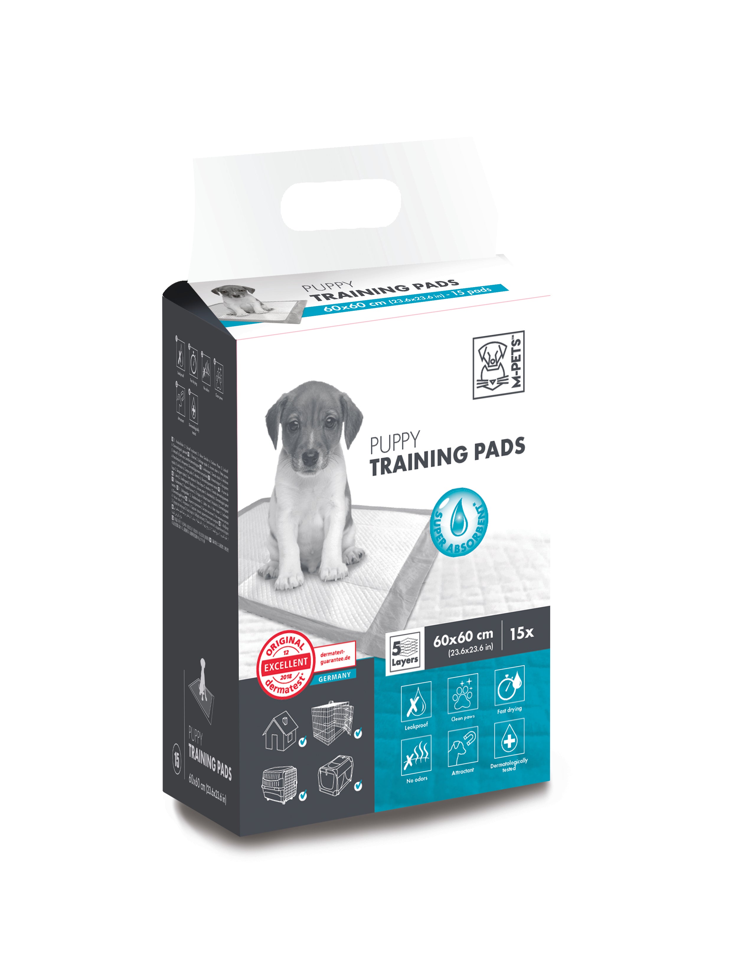 Tapetes Entrenadores Puppy Anti-Fugas para Cachorros y Perros – Absorción Confiable | M‑PETS®
