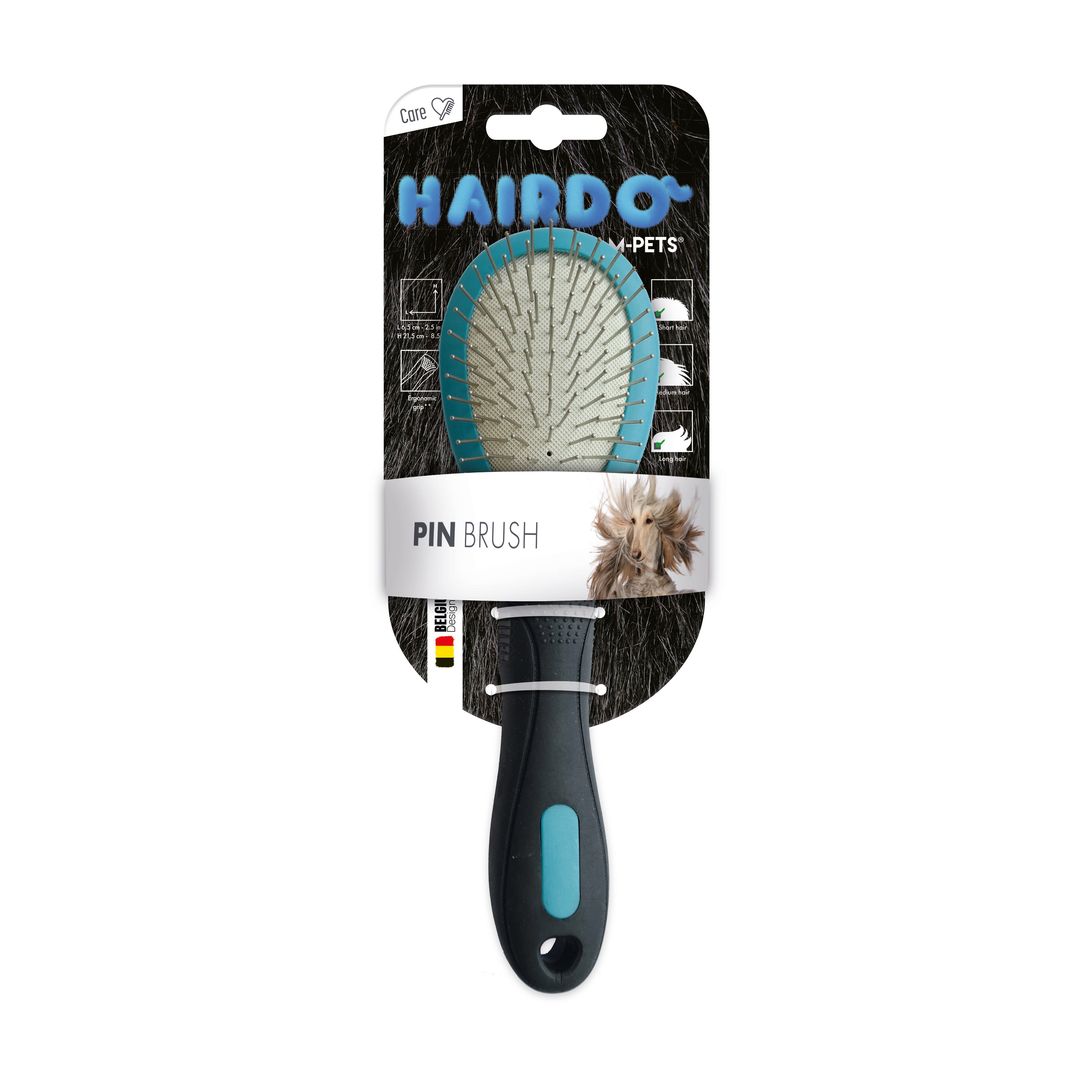 Cepillo de Puntas Redondeadas (Pin Brush) HAIRDO para Perros | M‑PETS®
