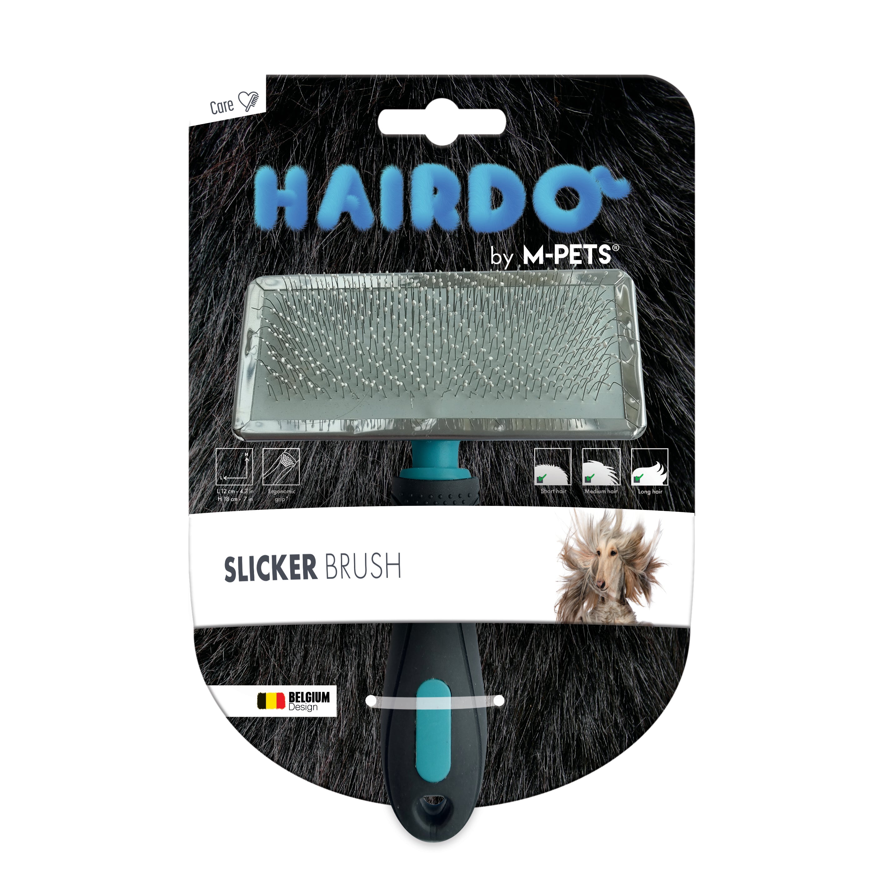 Cepillo Slicker Rectangular HAIRDO para Perros | M‑PETS®