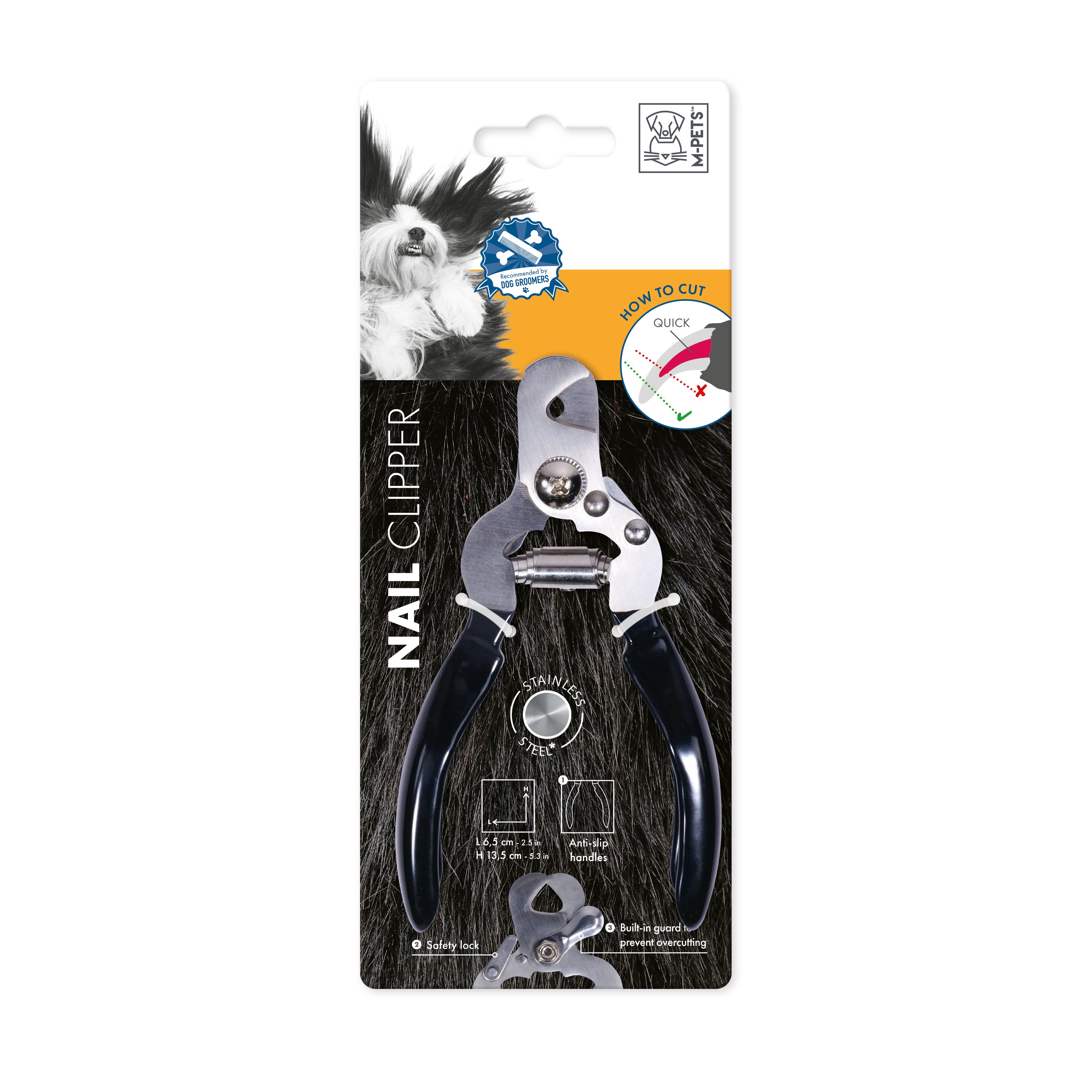 Cortauñas de Acero Inoxidable con Resorte HAIRDO para Perros | M‑PETS®