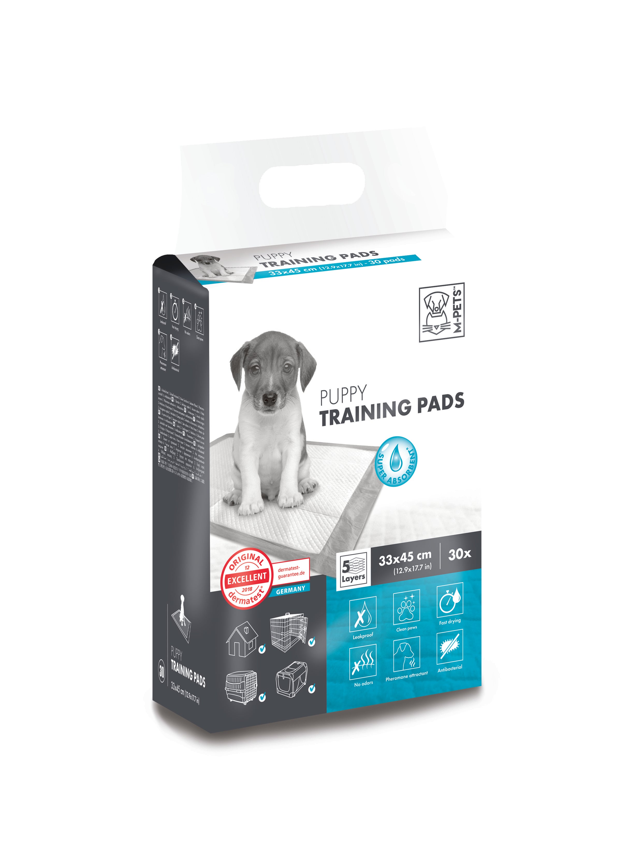 Tapetes Entrenadores Puppy Anti-Fugas para Cachorros y Perros – Absorción Confiable | M‑PETS®