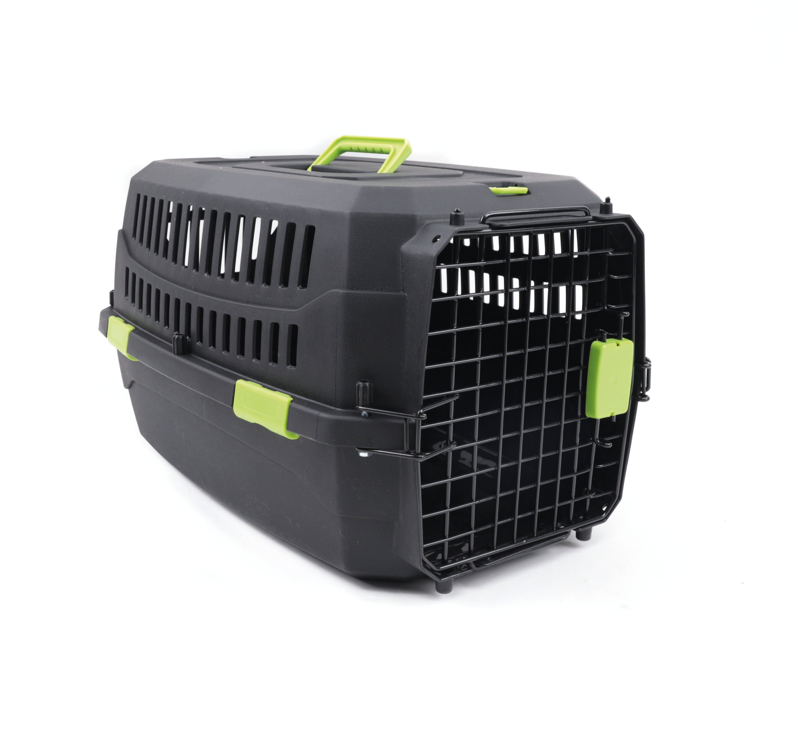 Transportadora ECO VIAGGIO para Perros - Negra con Verde (Black & Green) | M-PETS