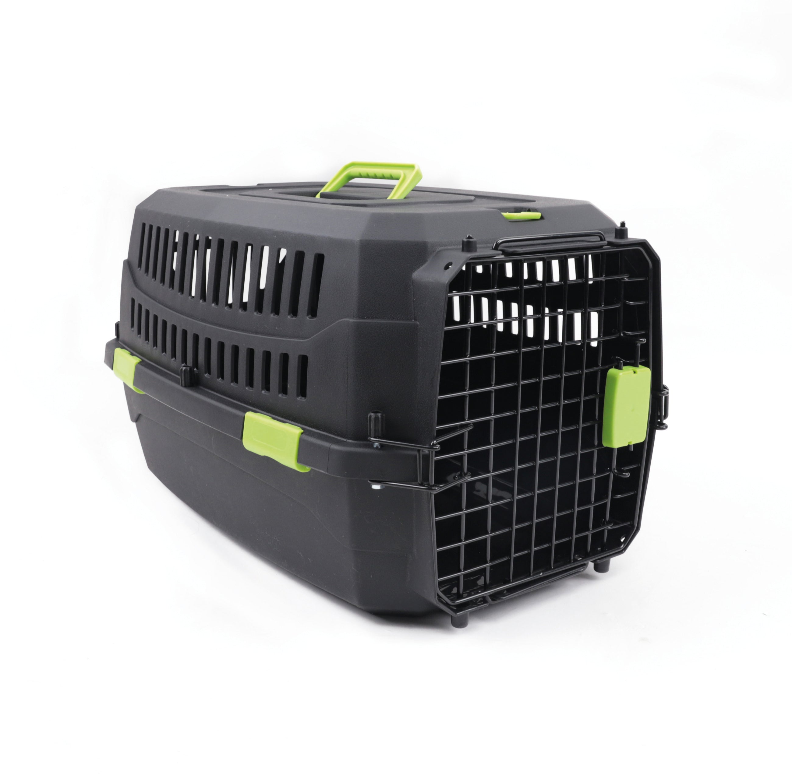 Transportadora ECO VIAGGIO para Perros - Negra con Verde (Black & Green) | M-PETS
