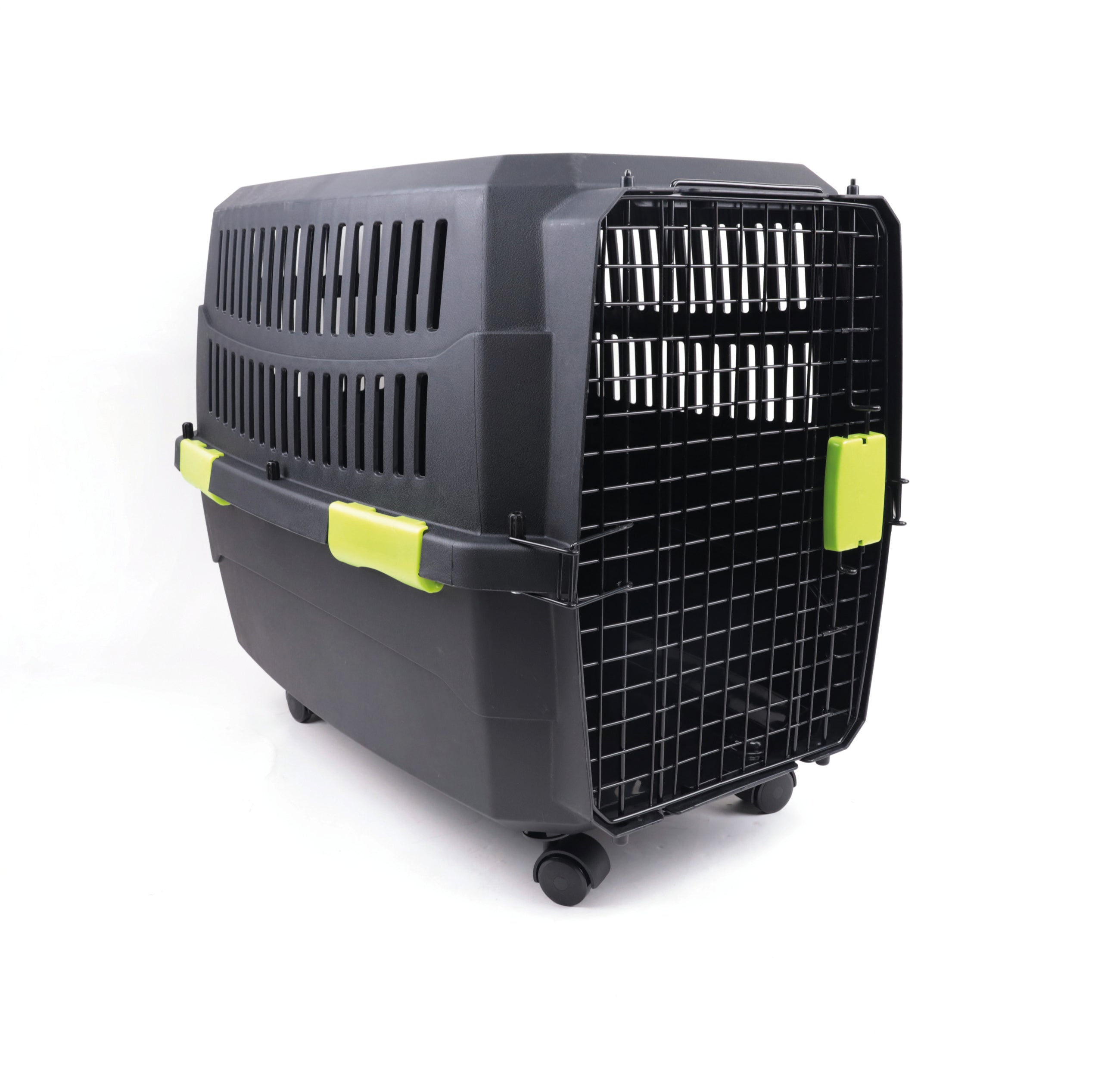 Transportadora ECO VIAGGIO para Perros - Negra con Verde (Black & Green) | M-PETS