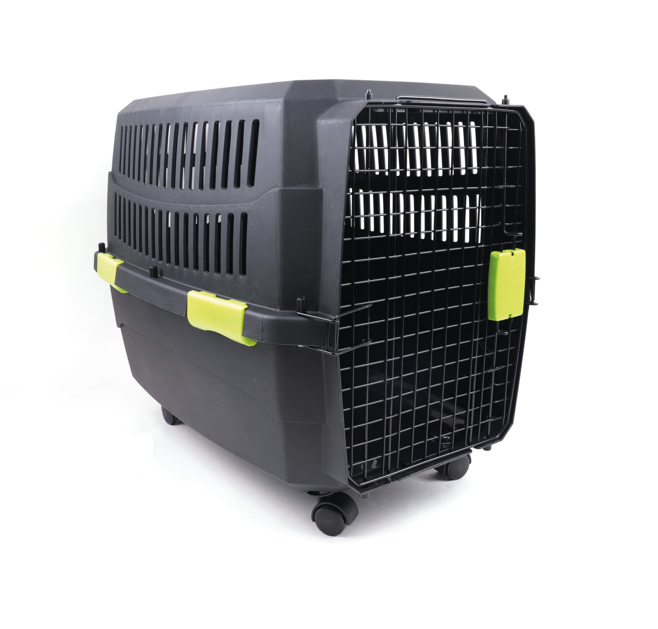 Transportadora ECO VIAGGIO para Perros - Negra con Verde (Black & Green) | M-PETS