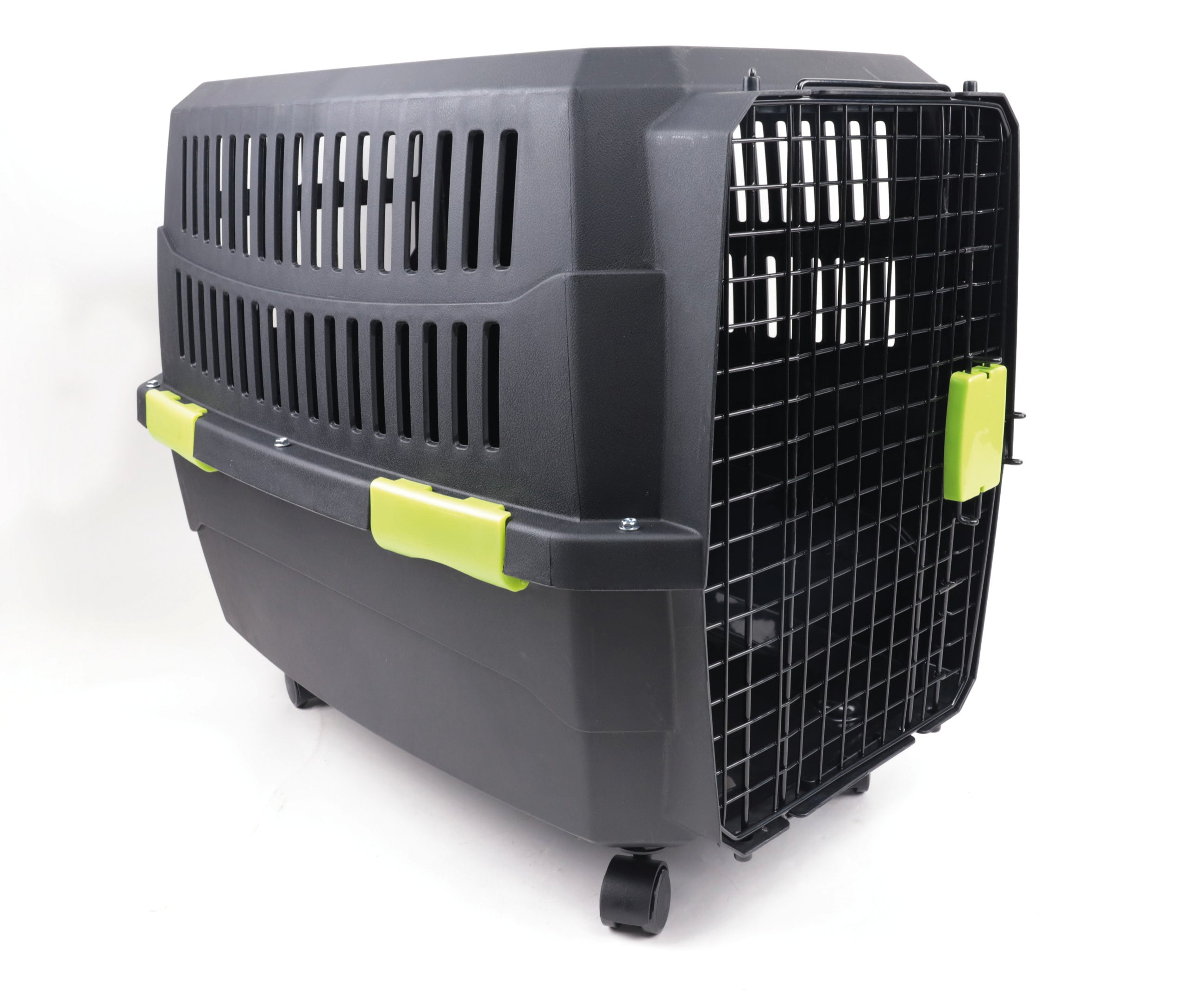 Transportadora ECO VIAGGIO para Perros - Negra con Verde (Black & Green) | M-PETS