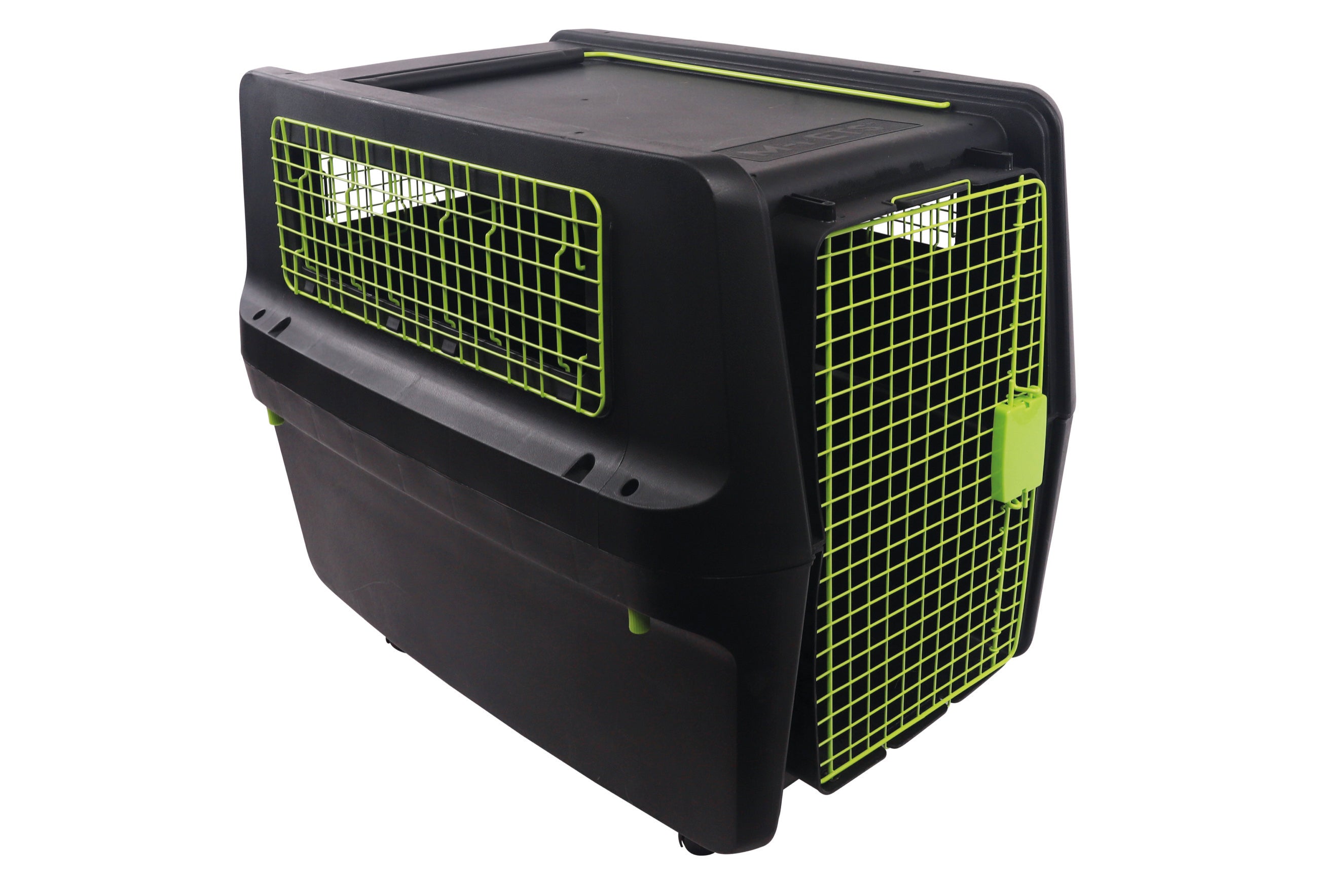 Transportadora PREMIUM ECO TREK para Perros - Negra con Rejillas Metálicas (Black & Green) | M-PETS