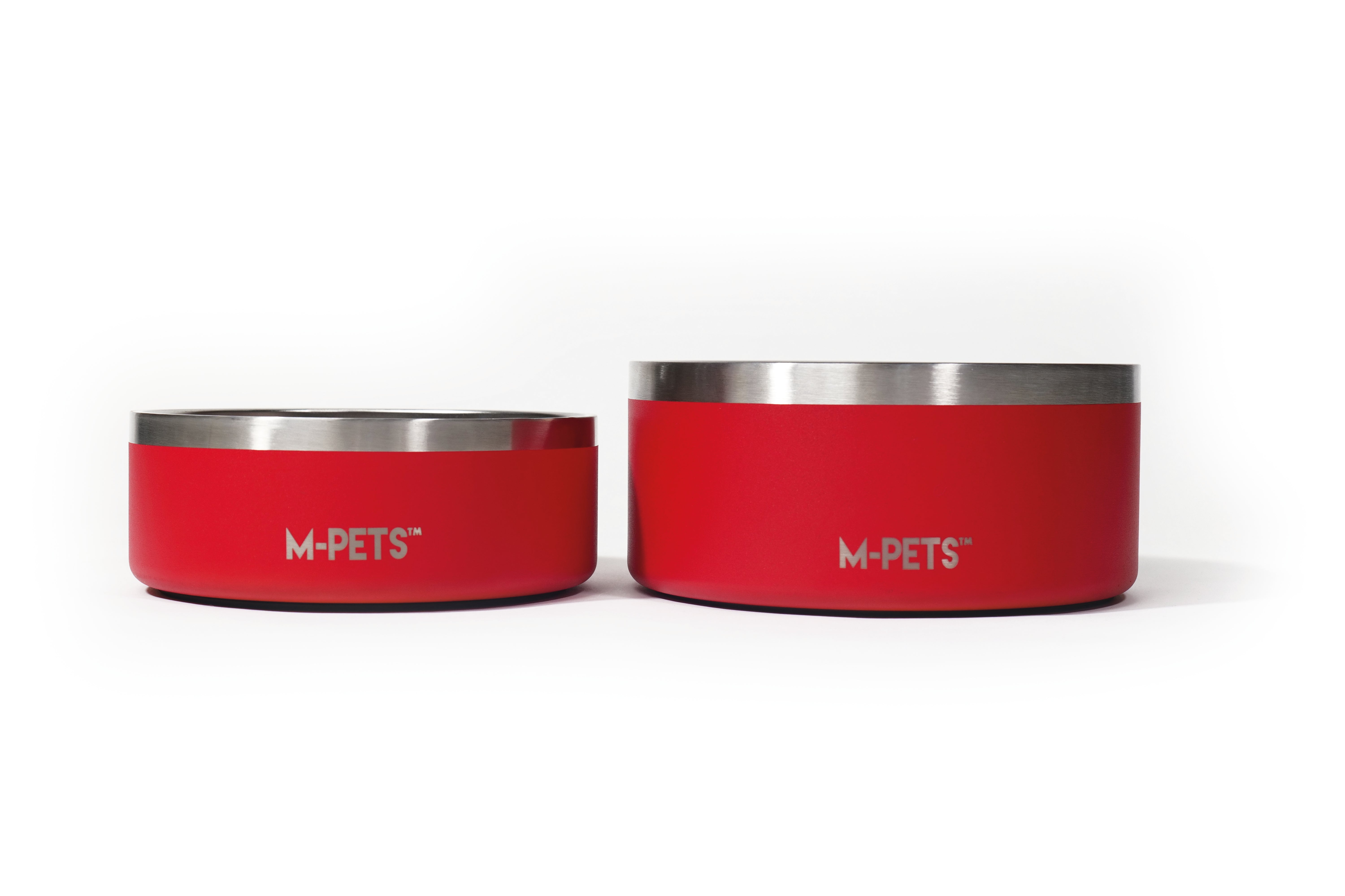 Bowl de Acero Inoxidable Doble Pared ESKIMO Rojo para Perros y Gatos | M‑PETS®