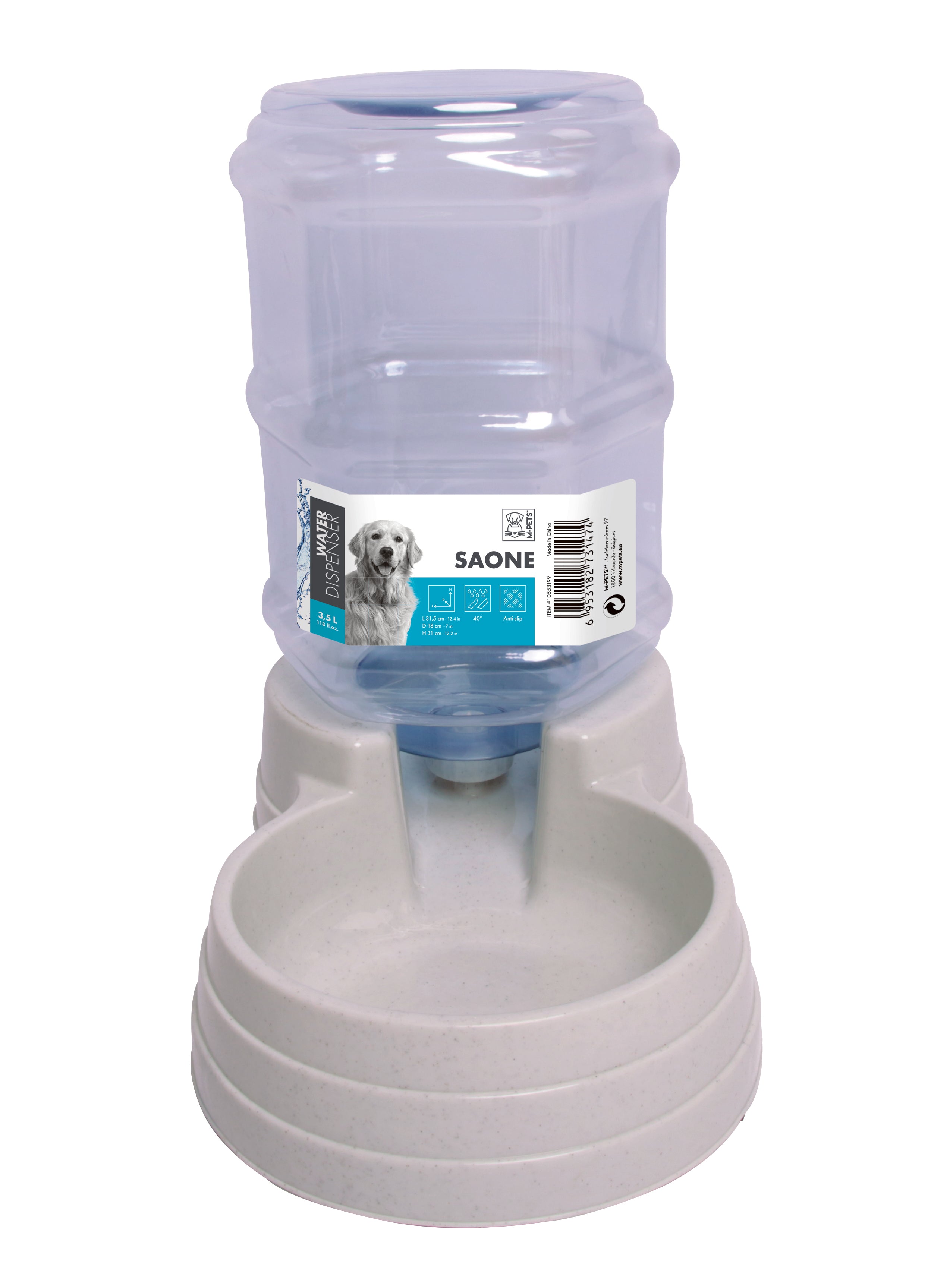 Dispensador de Agua por Gravedad SAONE para Perros y Gatos | M‑PETS®