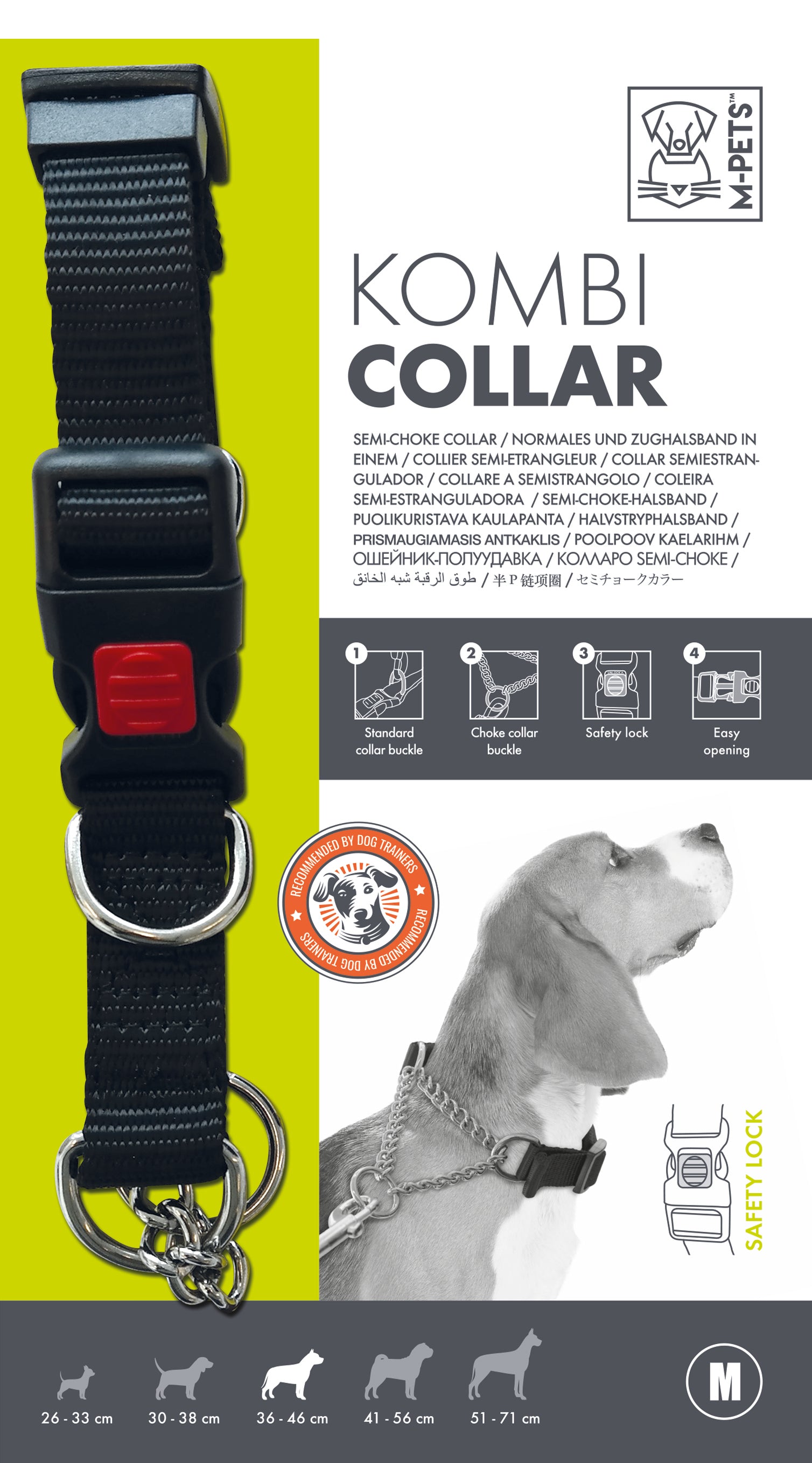 Collar KOMBI Semi-Choke 2 en 1 para Perro – Control Suave para Entrenamiento | M-PETS®