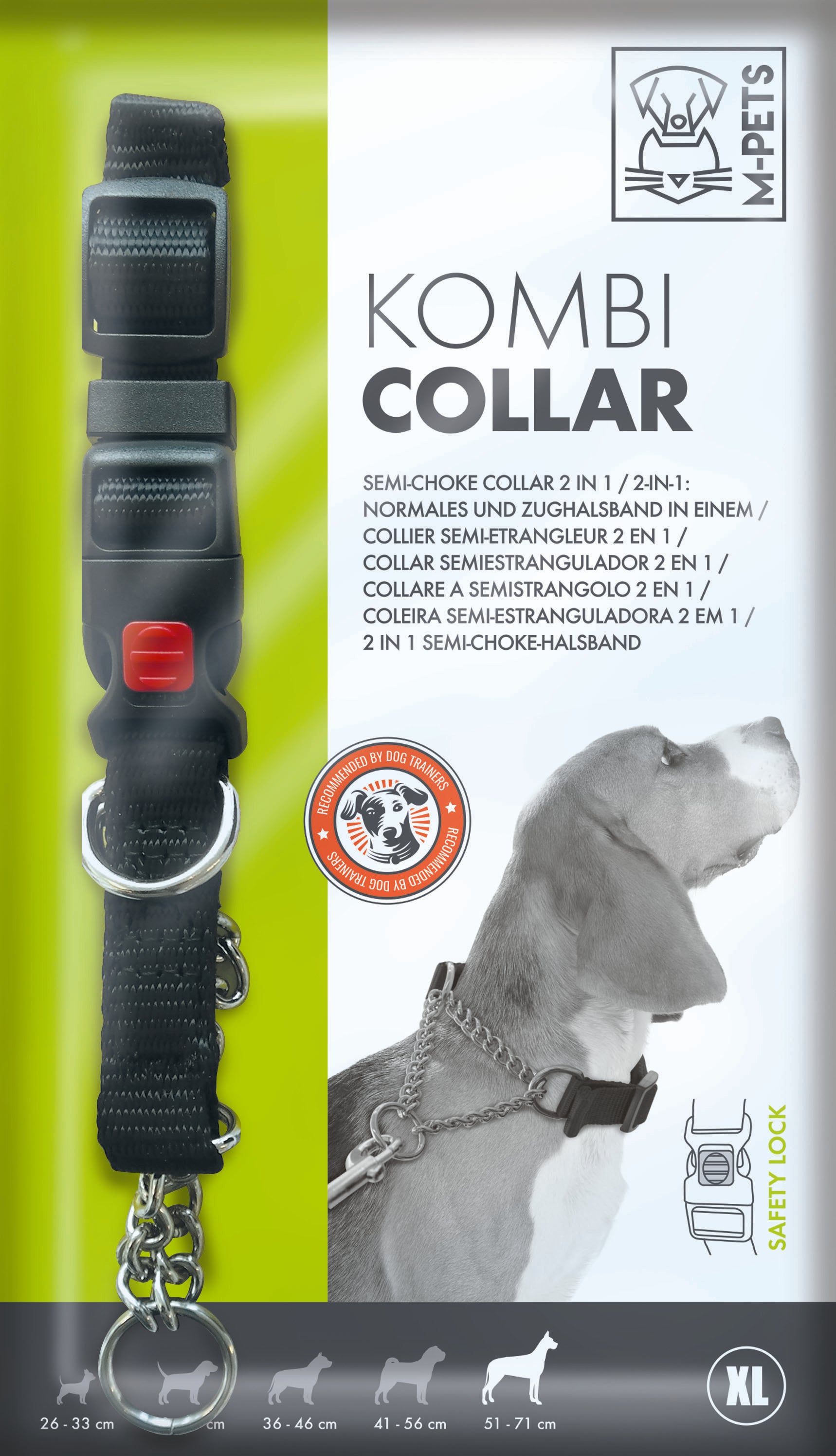 Collar KOMBI Semi-Choke 2 en 1 para Perro – Control Suave para Entrenamiento | M-PETS®