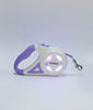 Correa Retráctil con Luz LED para Perros M-Pets FLASH 5m - Morado (6 Colores de Luz + Antienredos)