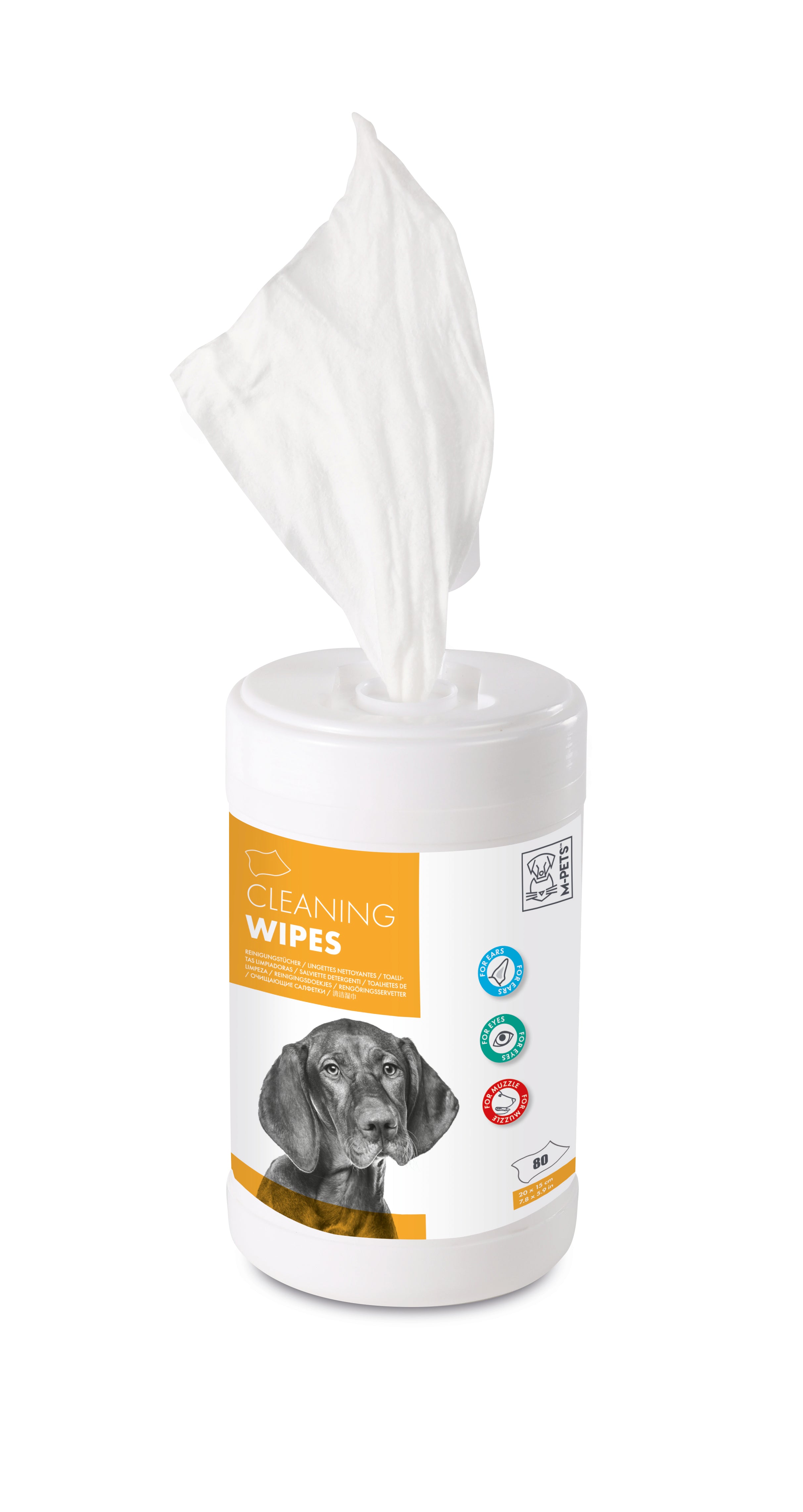 Bote Dispensador de Toallitas Húmedas Limpiadoras para Perros y Gatos - 80 pzas | M-PETS