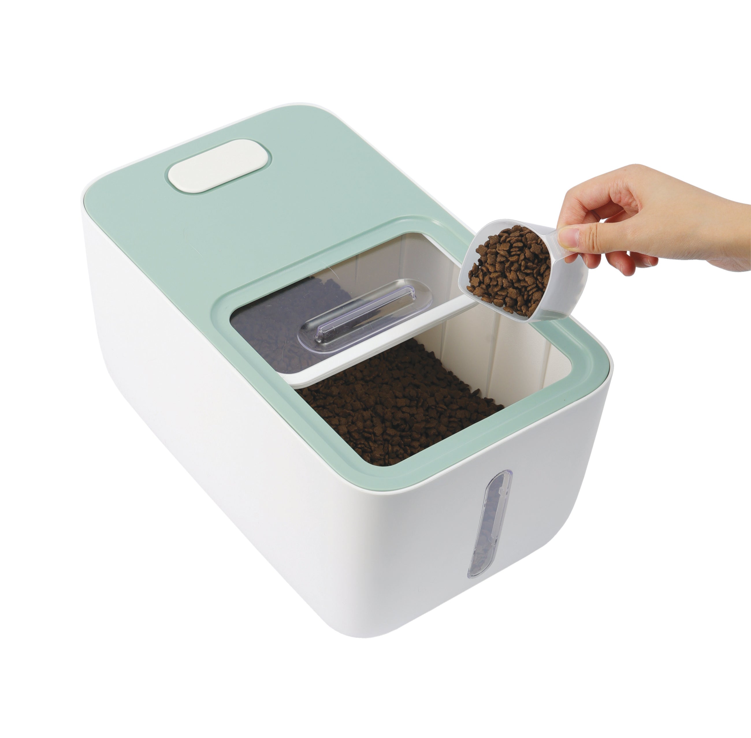 Contenedor de Alimento Hermético BOXI con Ruedas y Ventana (10 kg) para Mascotas | M‑PETS®