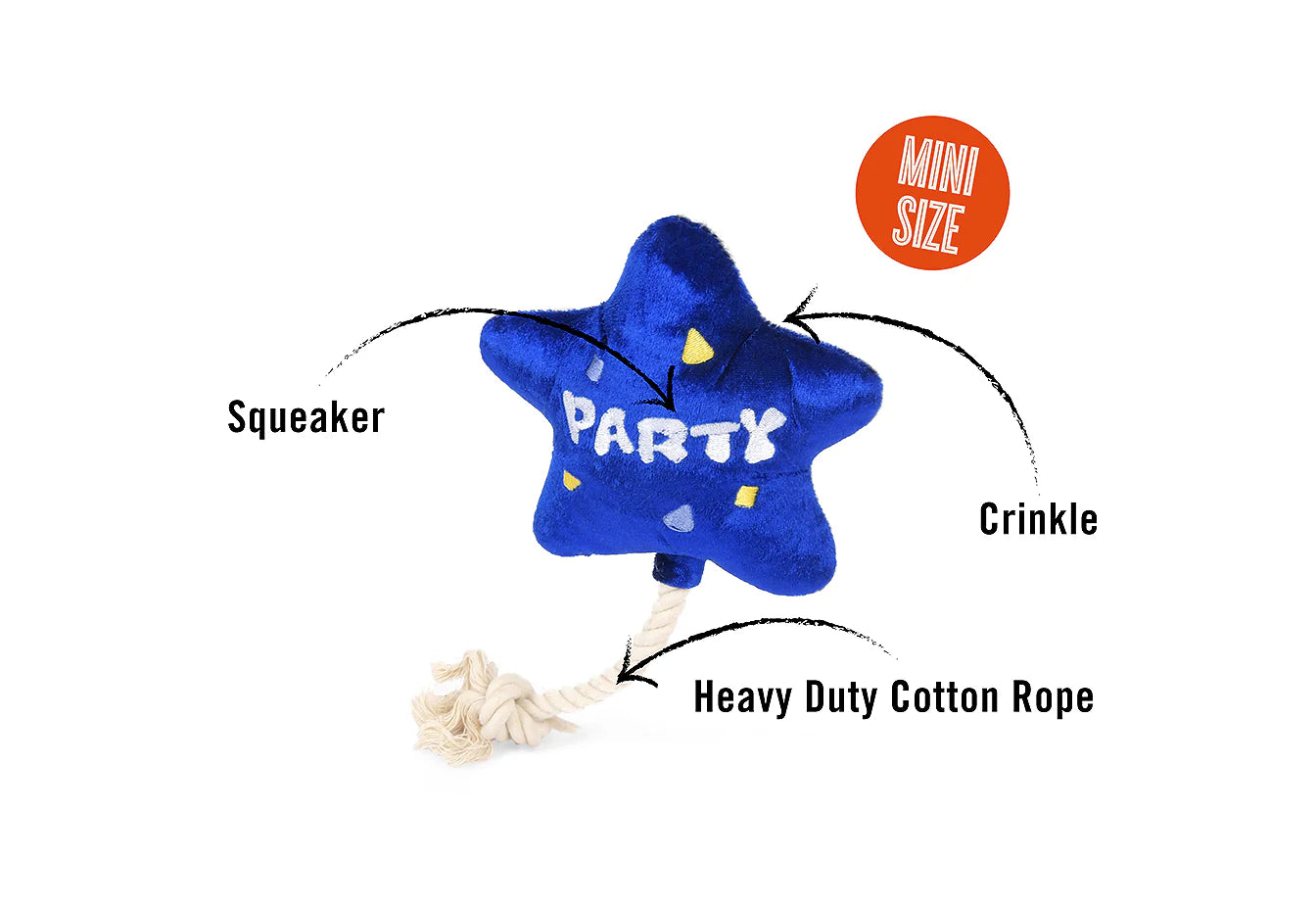 El Globo Fiesta - Juguete de Peluche para Perros Party Time™ | Pet P.L.A.Y.