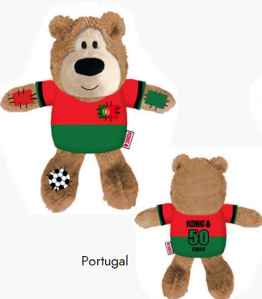 Peluche Kong Wild Knots Sport Portugal Bear - Edición Limitada Mundial 2026 | Kong®