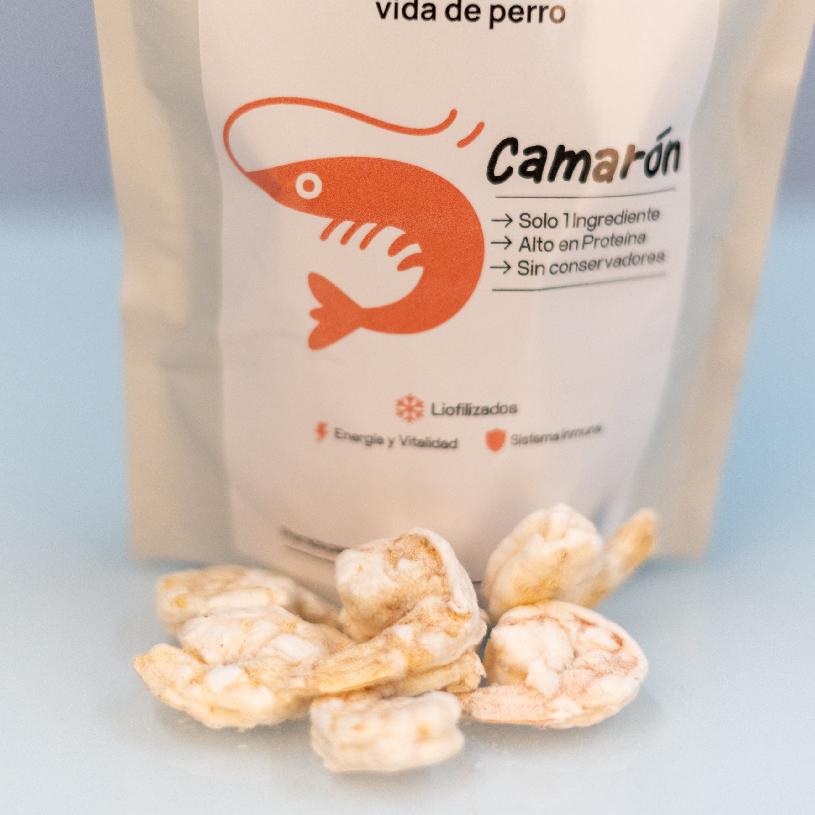 Camarón Liofilizado para Perros y Gatos – Energía, Inmunidad y Antioxidantes | Nardos Vida de Perro