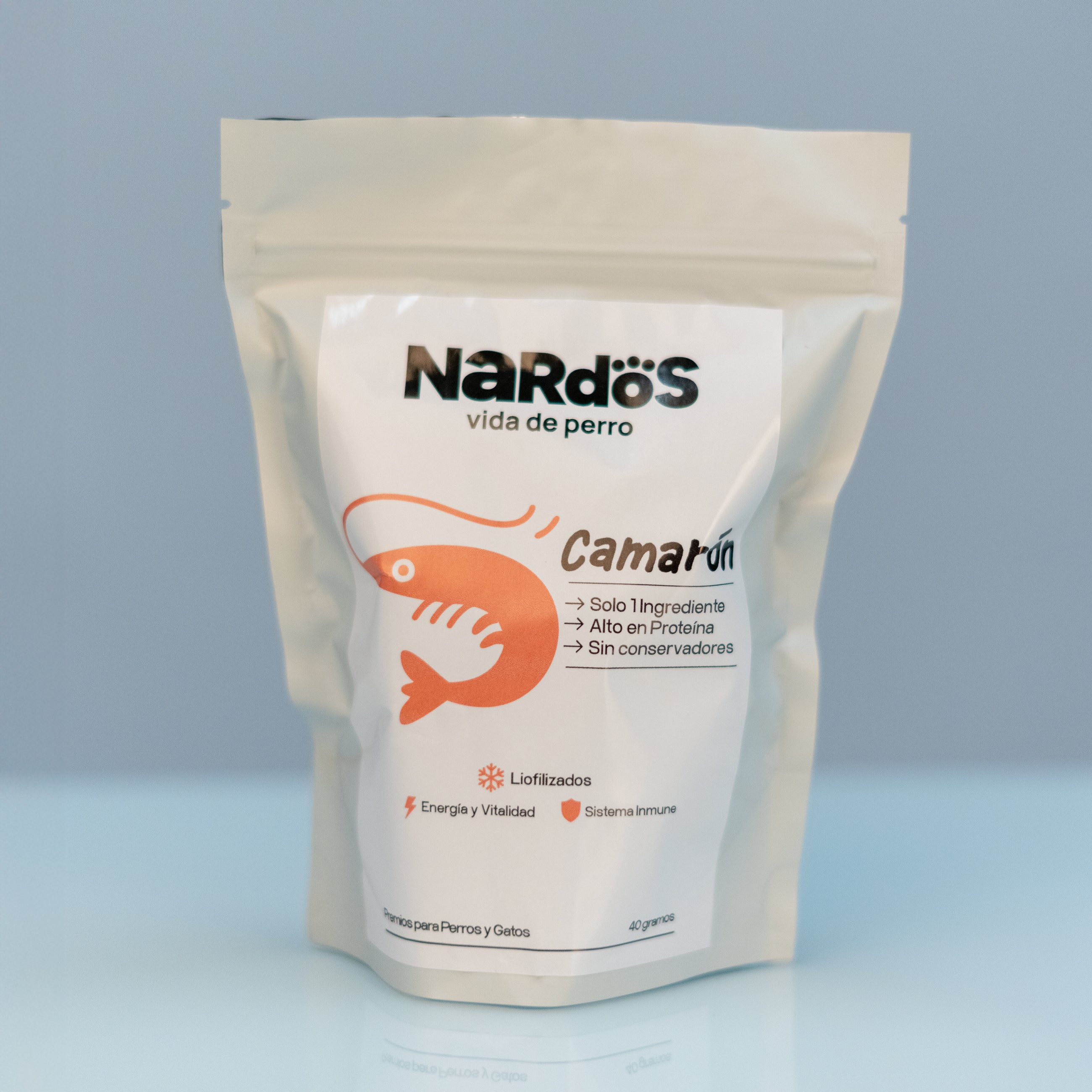 Camarón Liofilizado para Perros y Gatos – Energía, Inmunidad y Antioxidantes | Nardos Vida de Perro