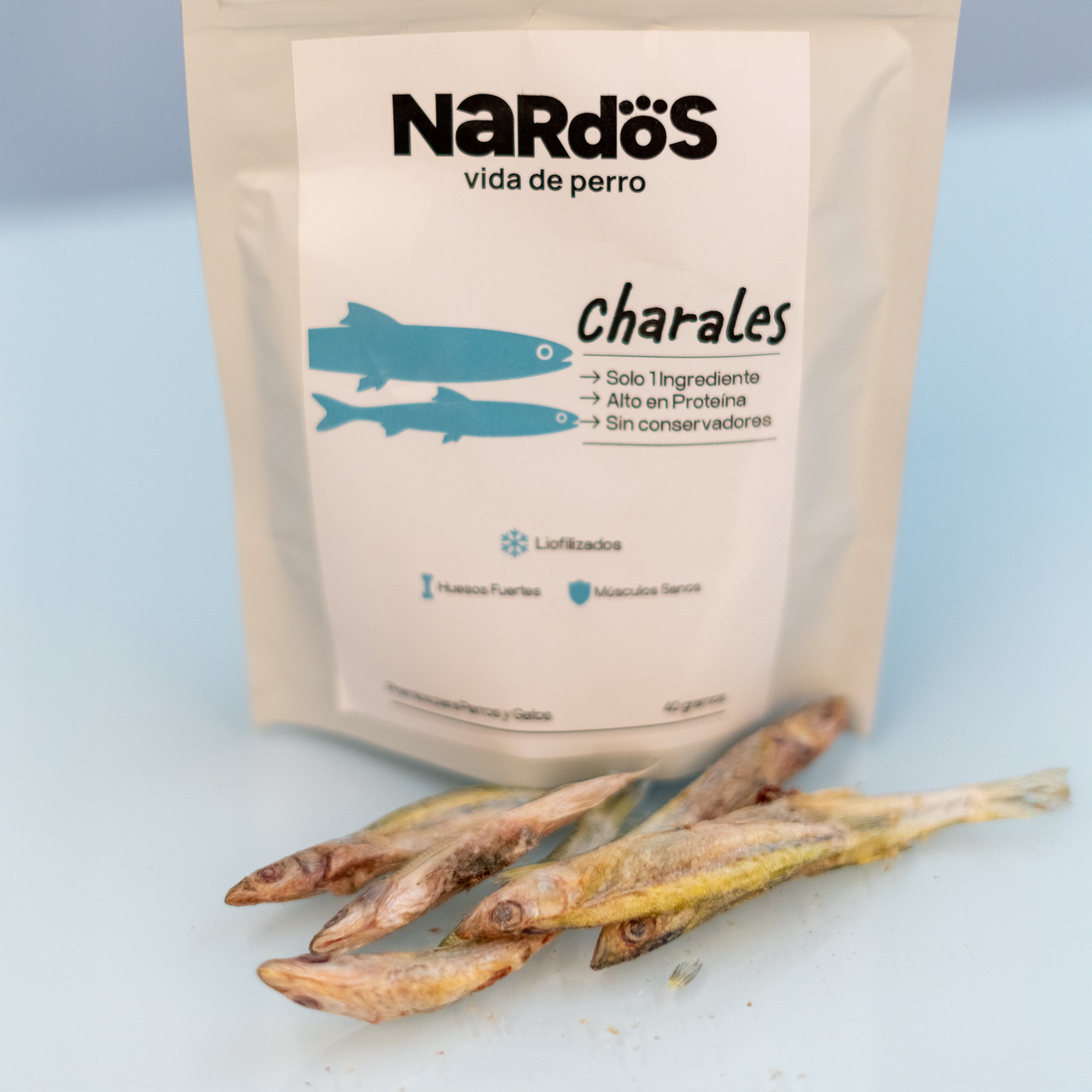 Charales Liofilizados para Perros y Gatos - Huesos Fuertes y Dientes Sanos | Nardos Vida de Perro
