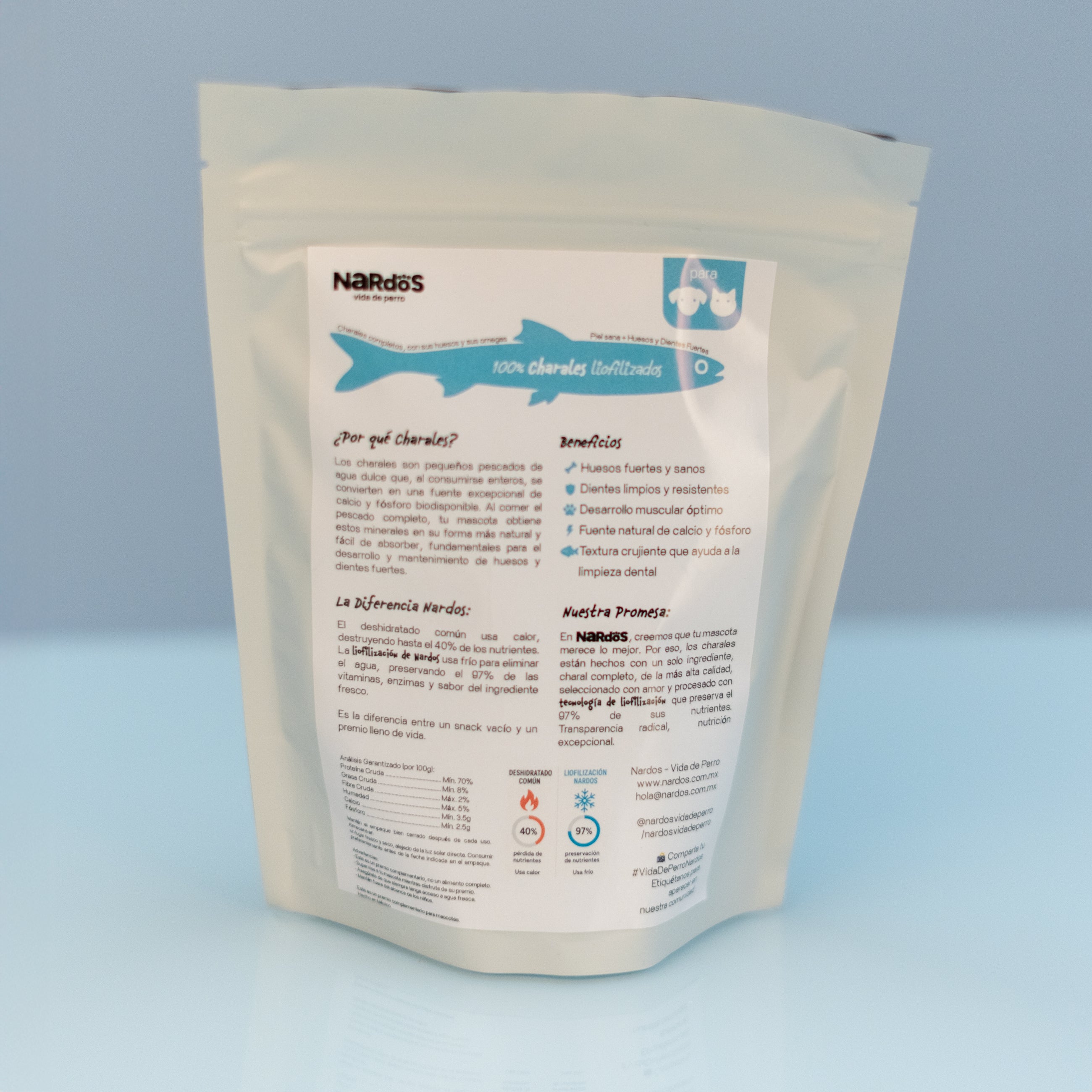 Charales Liofilizados para Perros y Gatos - Huesos Fuertes y Dientes Sanos | Nardos Vida de Perro