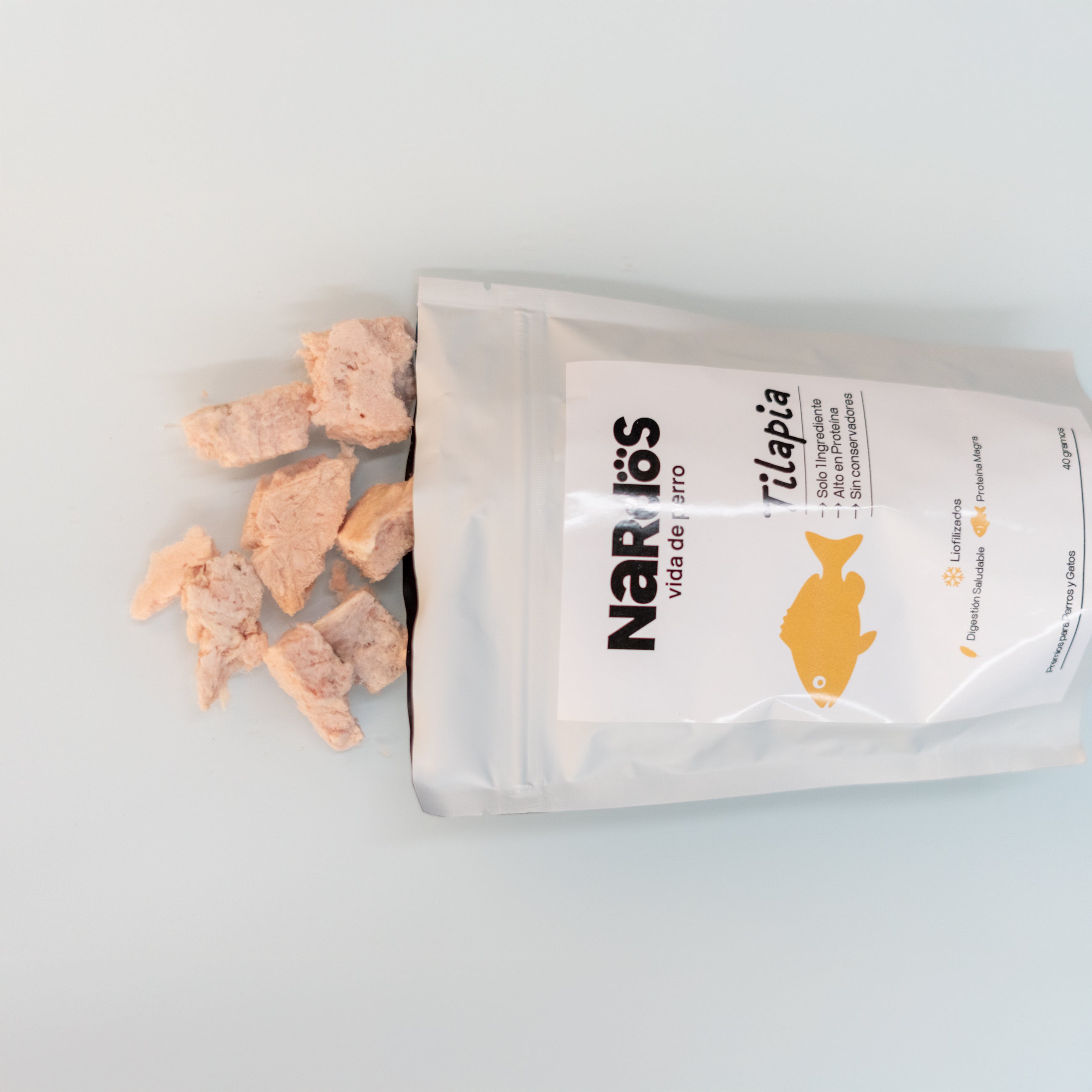 Tilapia Liofilizada para Perros y Gatos - Digestión Suave e Hipoalergénica | Nardos Vida de Perro