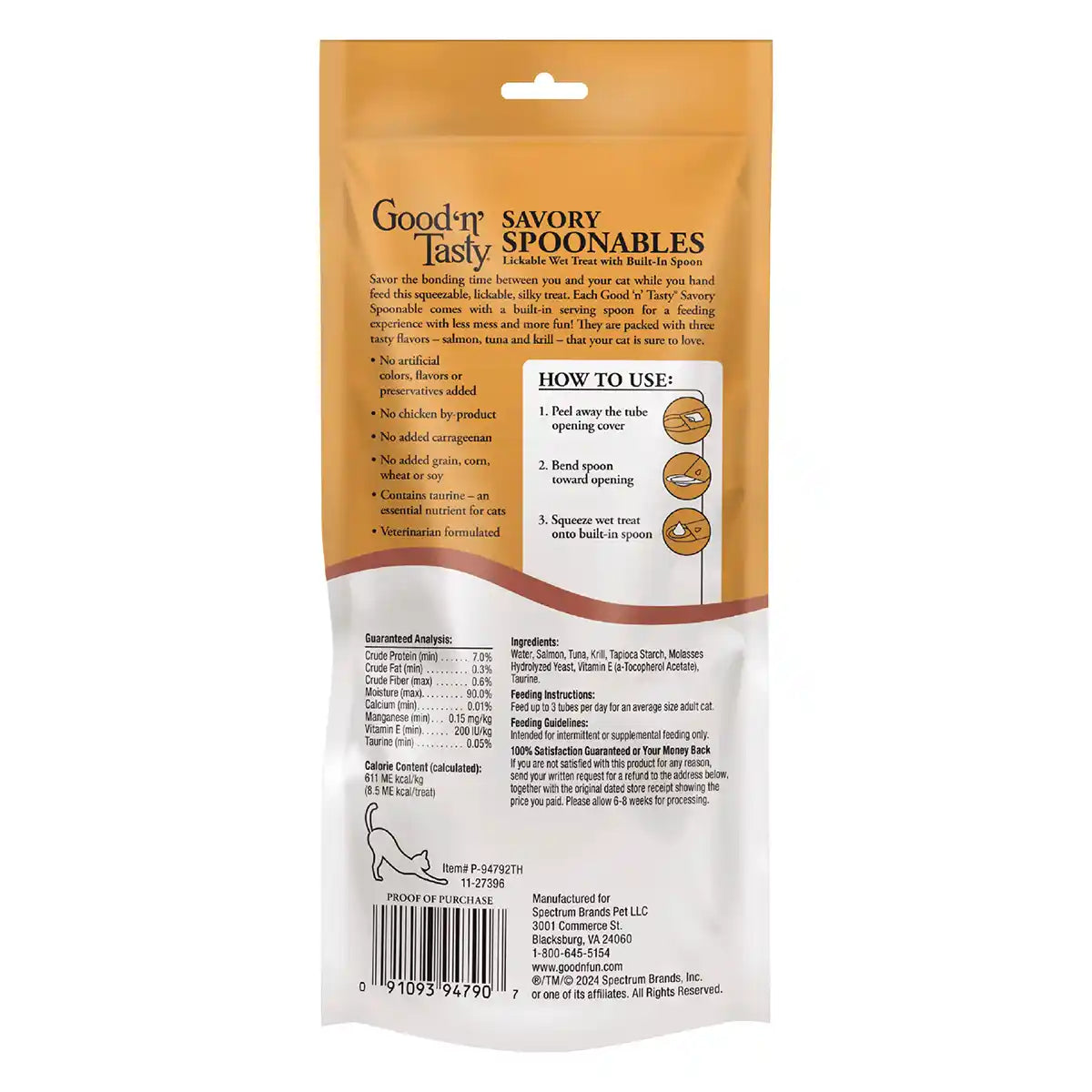 Spoonables Lamibles Good ‘n’ Tasty para Gato – Salmón, Atún y Krill | Snack Húmedo con Cucharita
