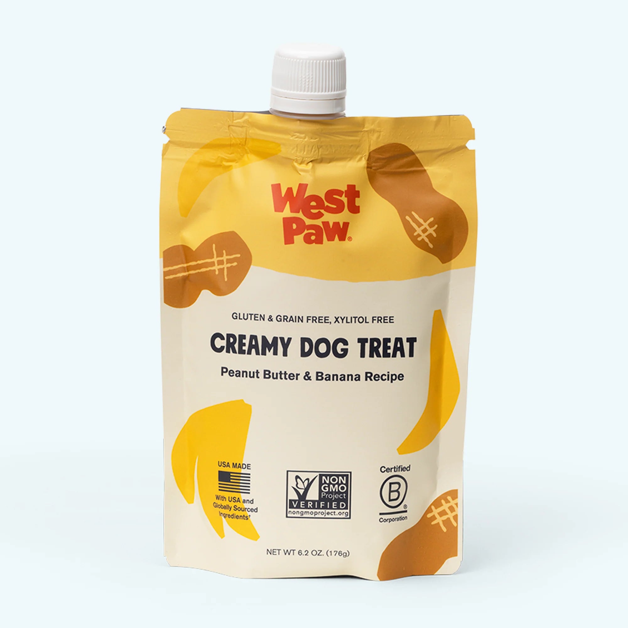 Untable Cremoso de Mantequilla de Cacahuate con Plátano para Perros - 100% Natural | West Paw