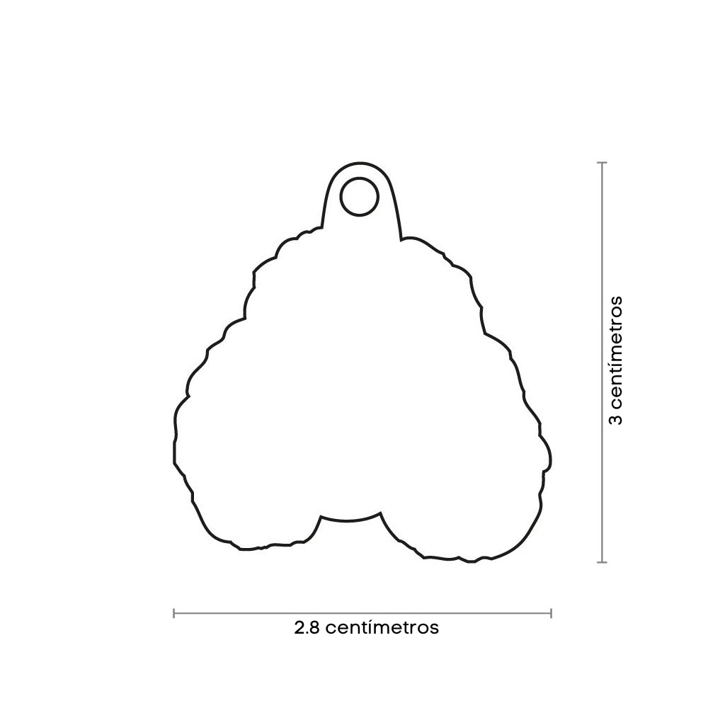 Placa ID en Forma de Poodle para Perros