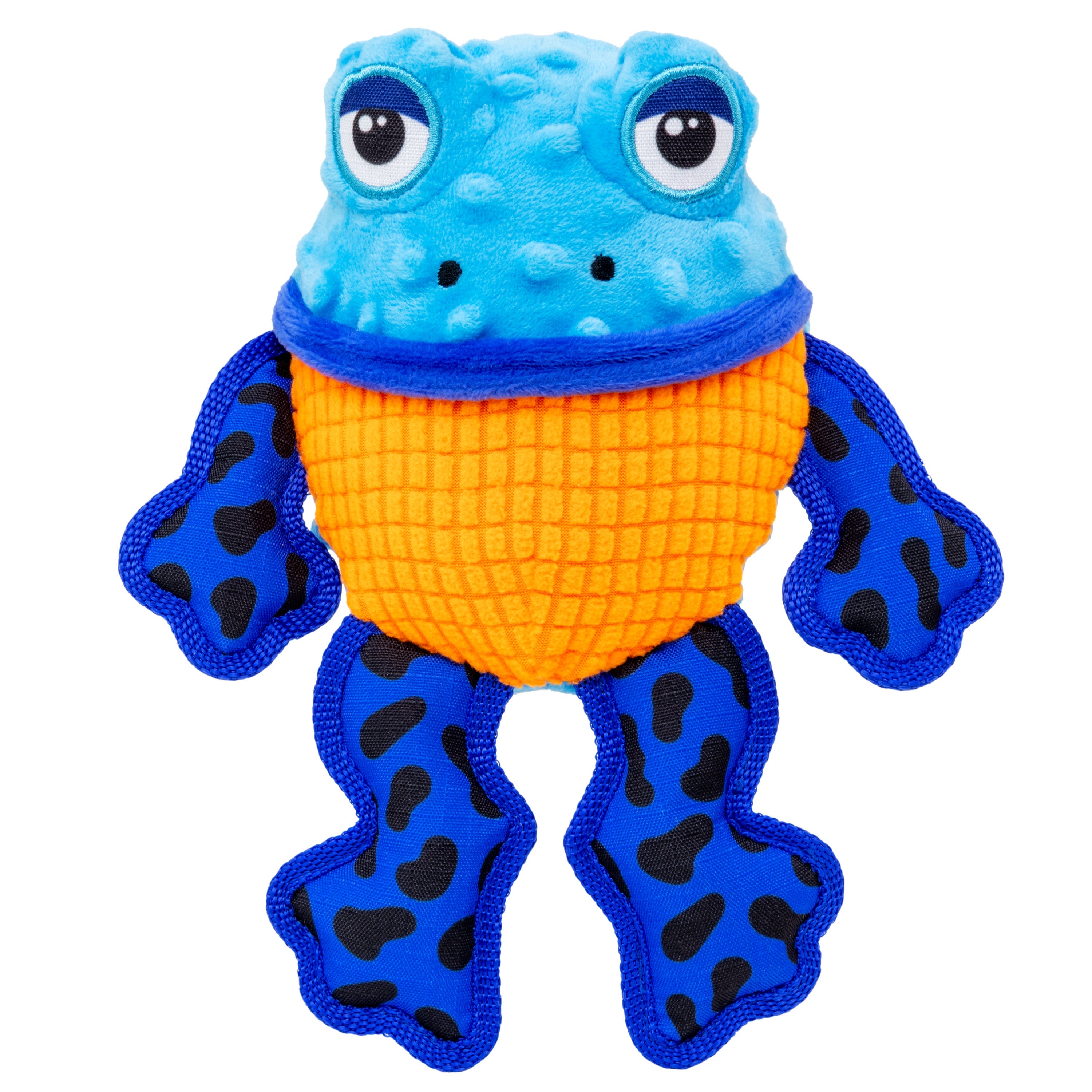 KONG Tropics Rattlez Frog rana de peluche para perros