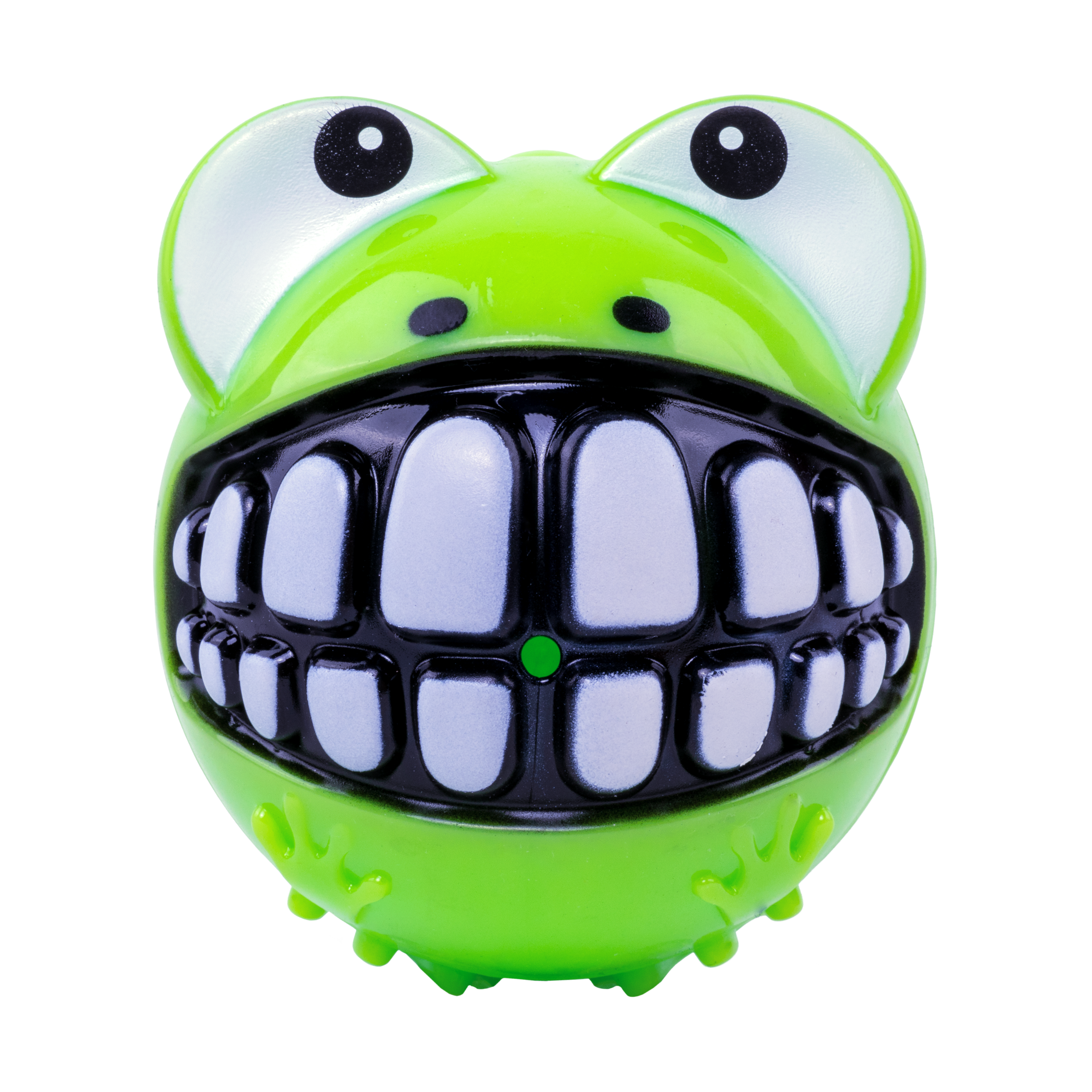 Pelota Grande Grinz Frog (Rana) con Sonido y Rebote Irregular para Perros - Verde | KONG