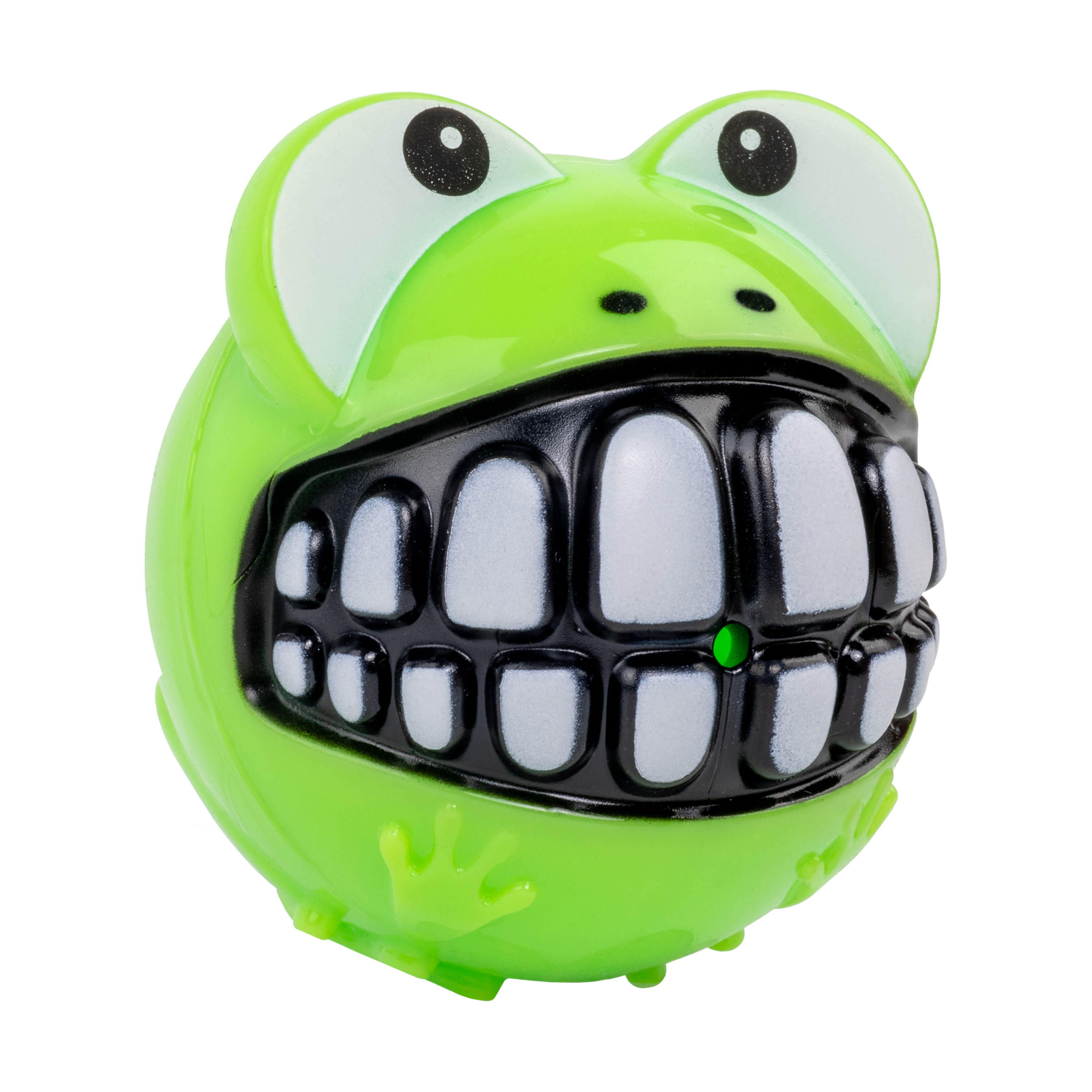 Pelota Grande Grinz Frog (Rana) con Sonido y Rebote Irregular para Perros - Verde | KONG