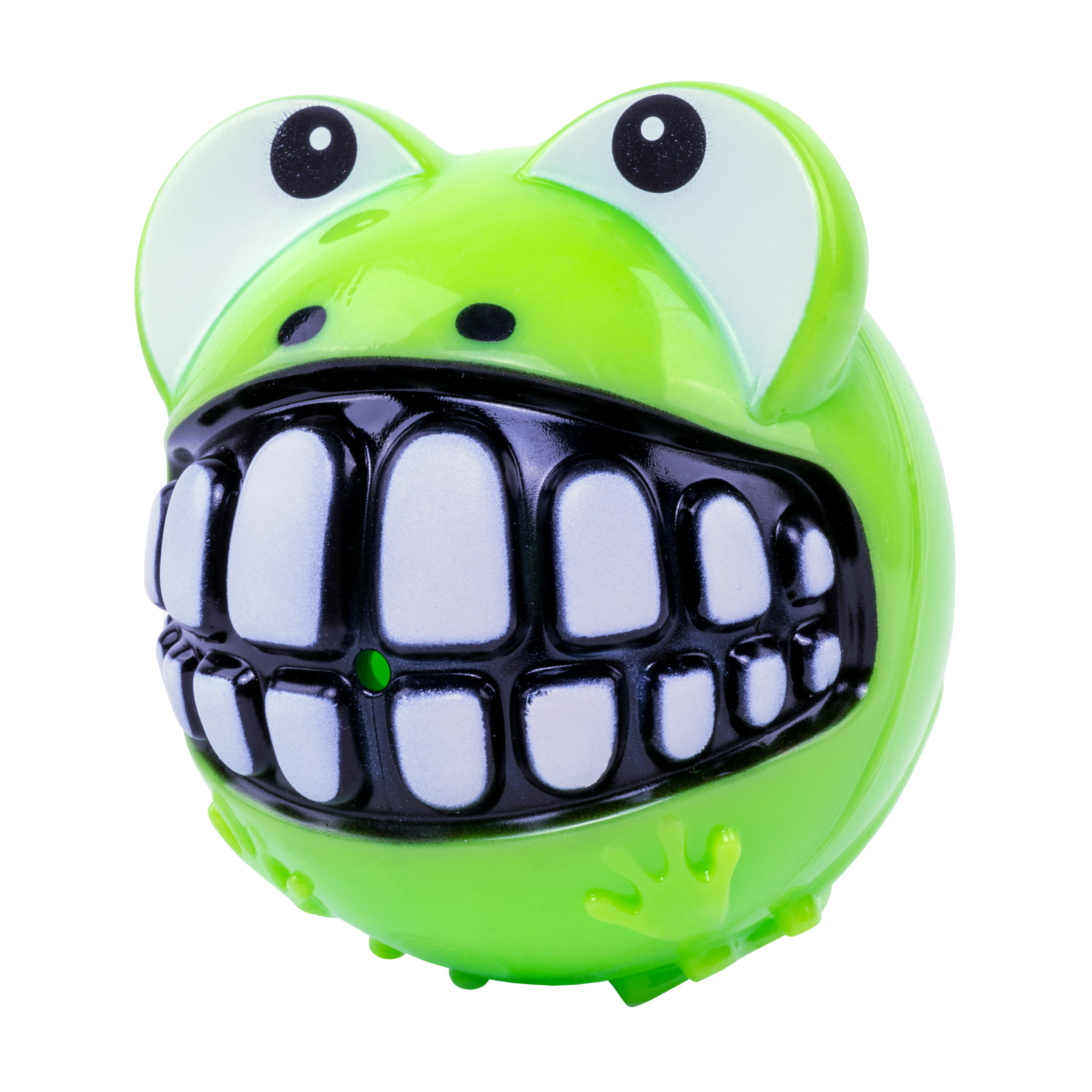 Pelota Grande Grinz Frog (Rana) con Sonido y Rebote Irregular para Perros - Verde | KONG