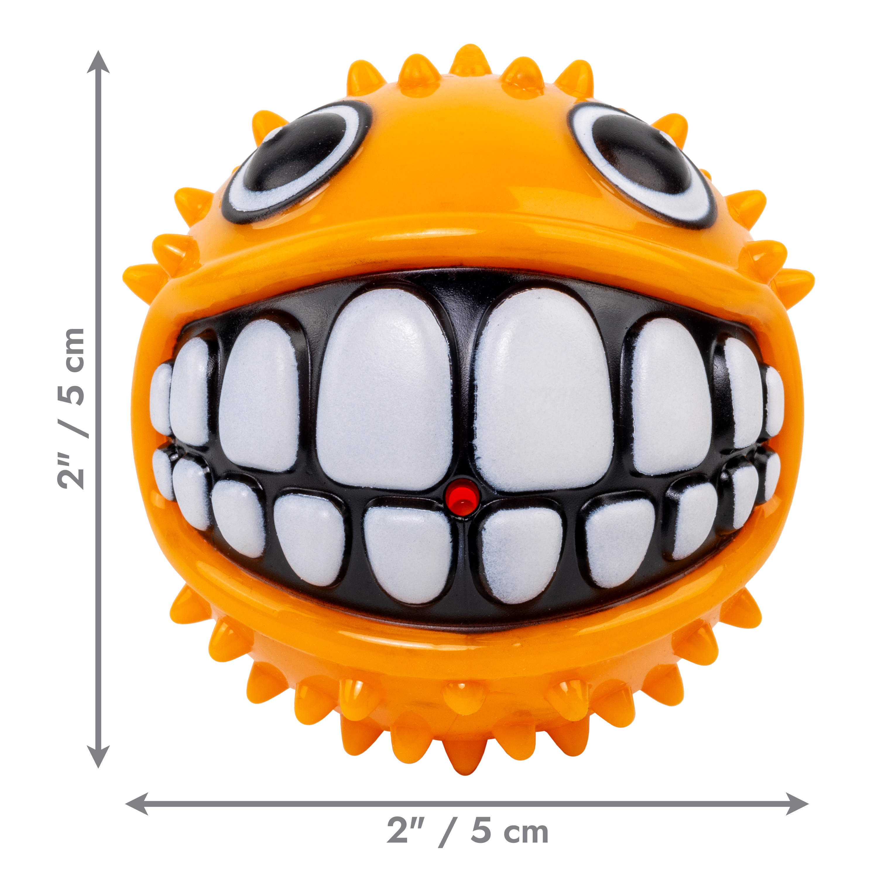 Pelota Mediana Grinz Puffe Fish (Pez Globo) con Sonido y Rebote Irregular para Perros - Naranja | KONG