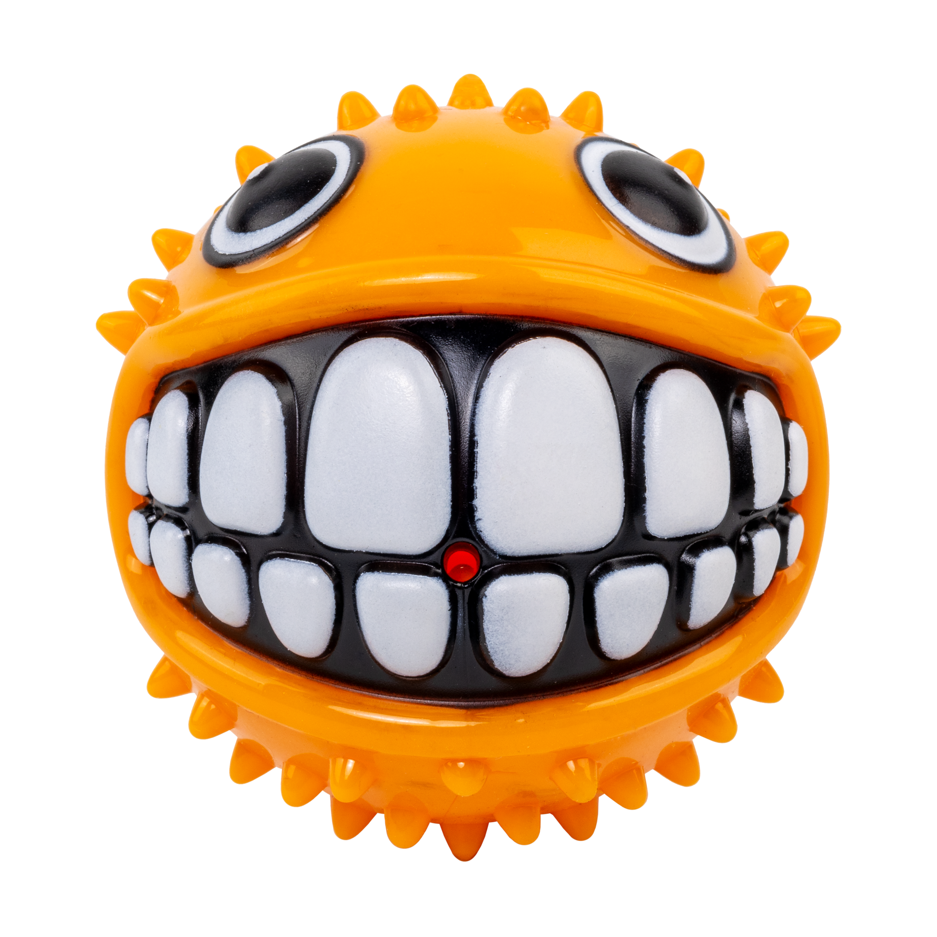 Pelota Mediana Grinz Puffe Fish (Pez Globo) con Sonido y Rebote Irregular para Perros - Naranja | KONG