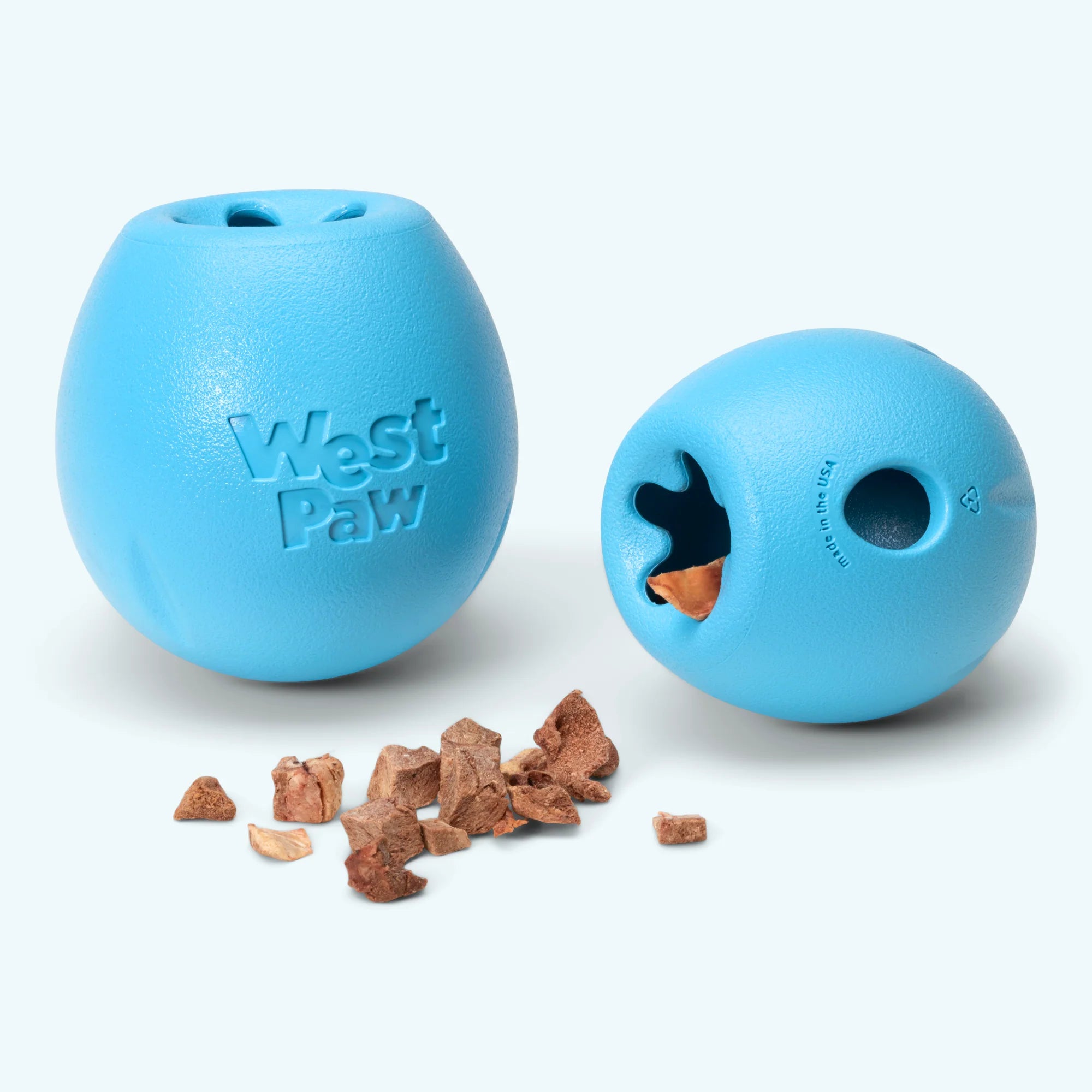 RUMBL de West Paw® color Azul Aqua (Aqua) – Juguete Dispensador de Premios y Croquetas para Perros