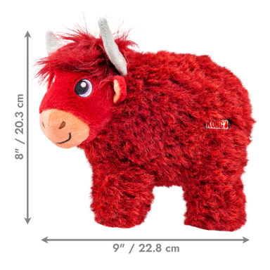 Medidas del KONG Toughz Highland Cow: 20.3 × 22.8 cm