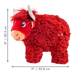 Medidas del KONG Toughz Highland Cow: 20.3 × 22.8 cm