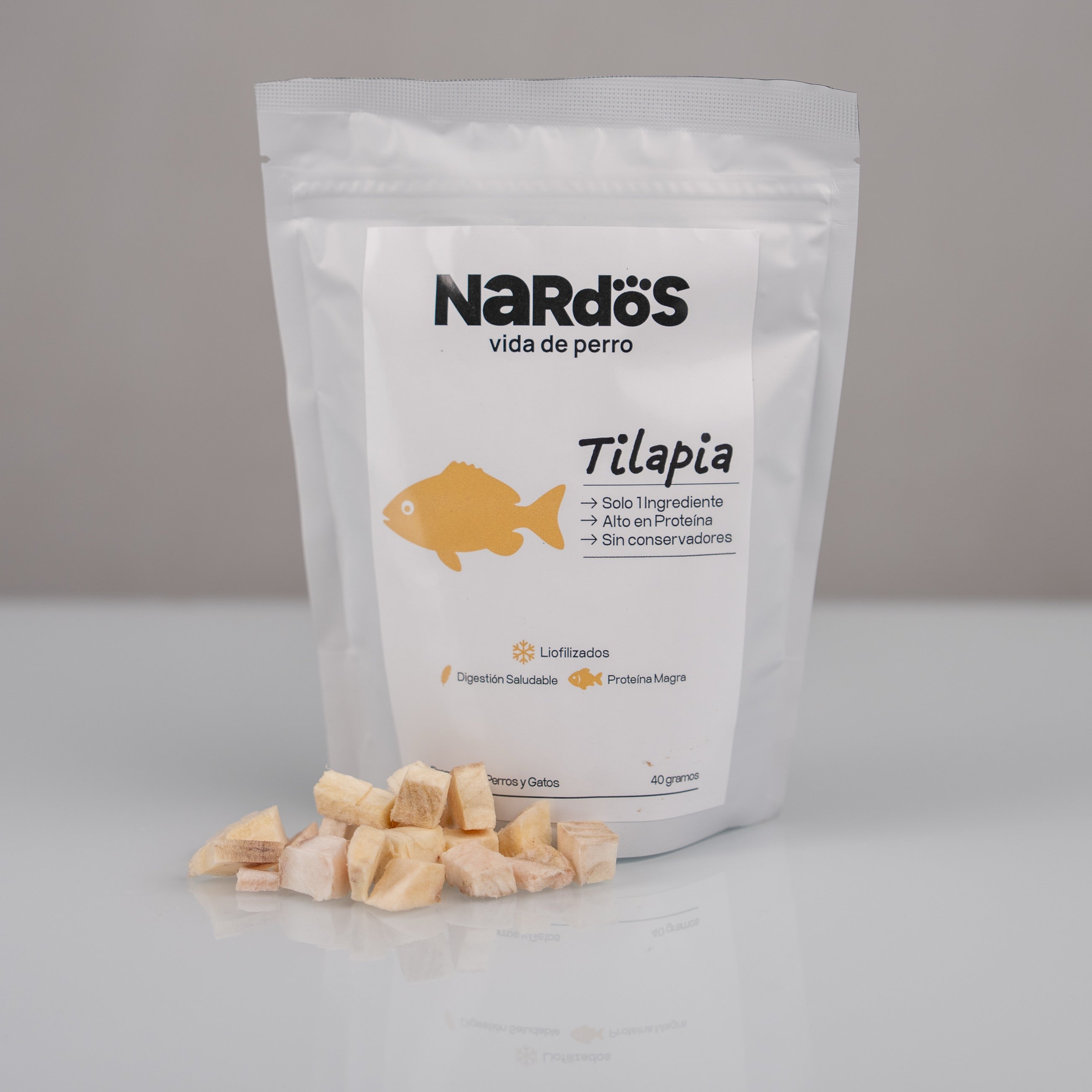 Tilapia Liofilizada — Proteína Blanca Hipoalergénica y Digestión Suave | Método Nardos™
