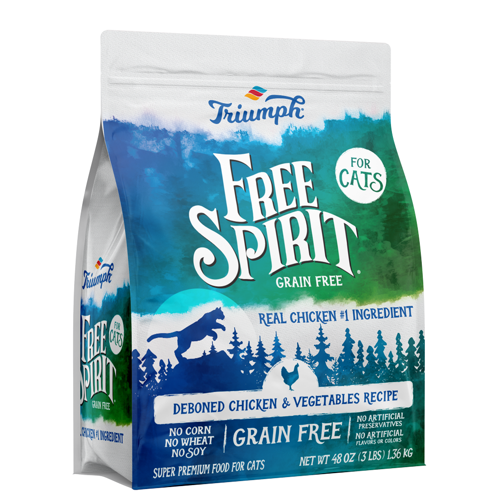 Croquetas sin grano para gatos “Free Spirit” de Triumph – Pollo & Vegetales | Triumph