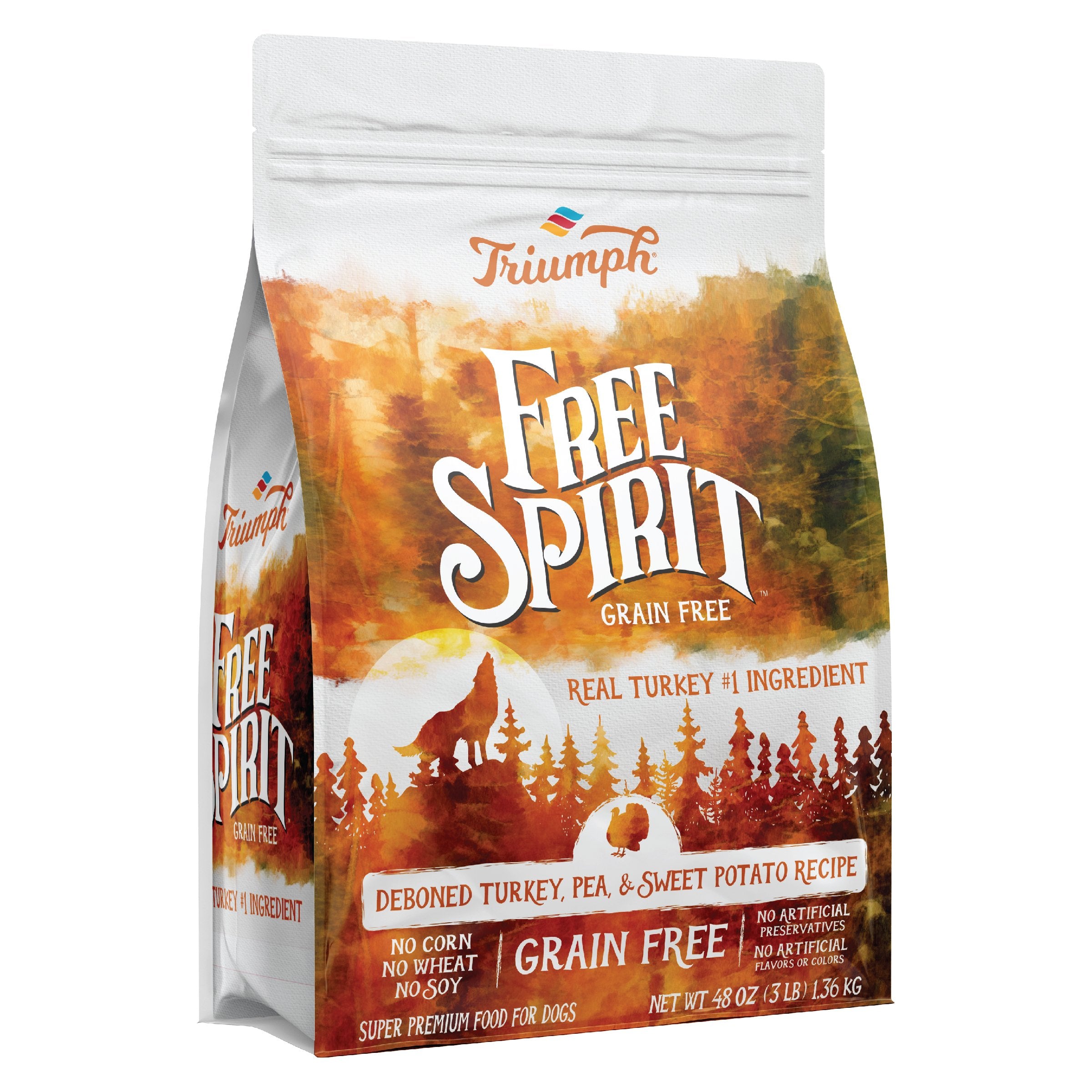 Croquetas sin grano para perros “Free Spirit” de Triumph – Pavo & Camote | Triumph