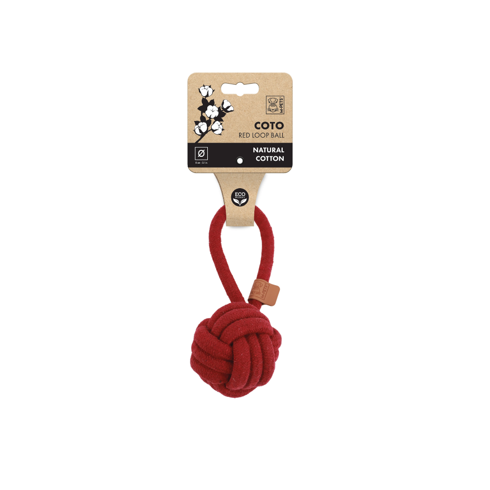 Juguete de Cuerda COTO Loop Ball Rojo | M-PETS®