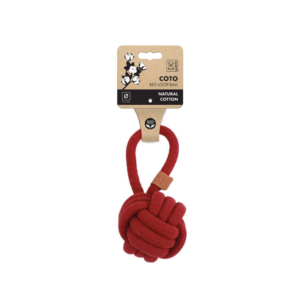 Juguete de Cuerda COTO Loop Ball Rojo | M-PETS®