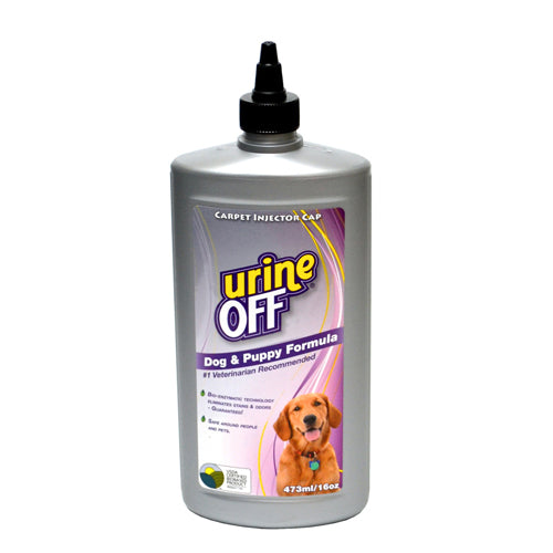 Eliminador de Olores y Manchas de Orina para Perros y Cachorros con Tapa Inyectora – 473 ml (Carpet Injector Cap) | Urine Off