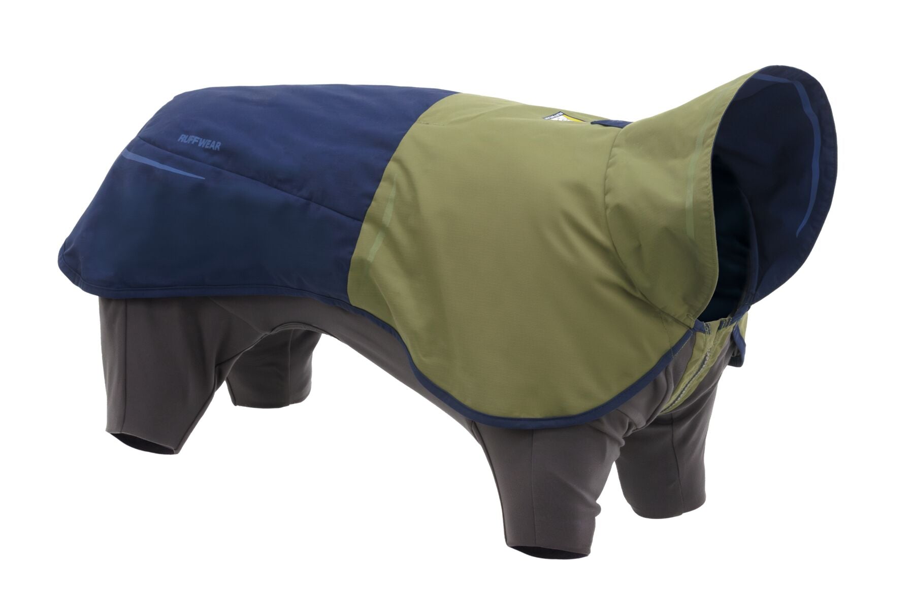 Impermeable Sun Shower™ Coverall (Overall) para Perros - Cobertura Completa y Mangas StormSleeves™ - Verde (Campfire Green) & Azul (Aurora Teal) | Ruffwear®
