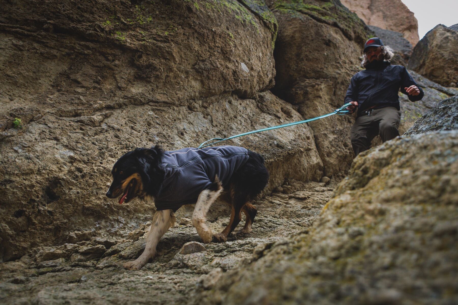 Climate Changer™ Suéter de Felpa Polar para Perros - Gris Basalto (Basalt Gray) | Ruffwear