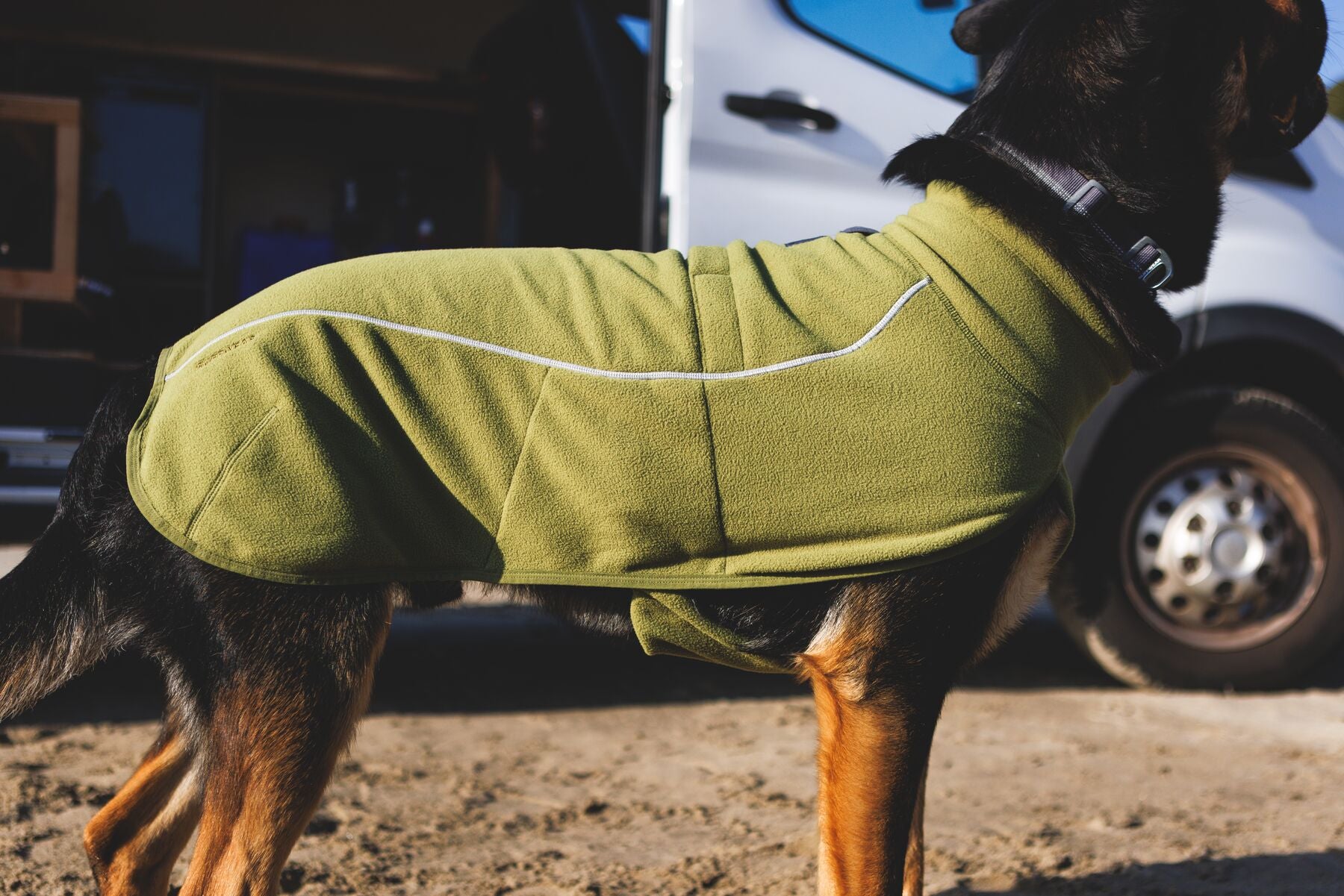 Climate Changer™ Suéter de Felpa Polar Tipo Chaleco para Perros - Verde Cedro (Cedar Green) | Ruffwear