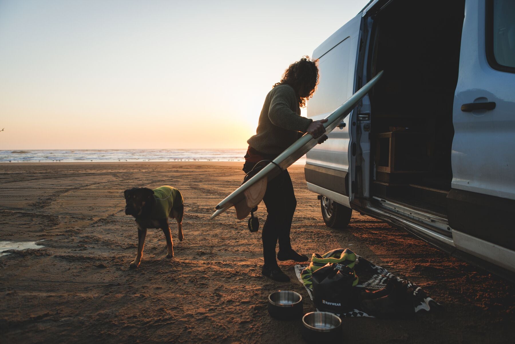 Climate Changer™ Suéter de Felpa Polar Tipo Chaleco para Perros - Gris Basalto (Basalt Gray) | Ruffwear