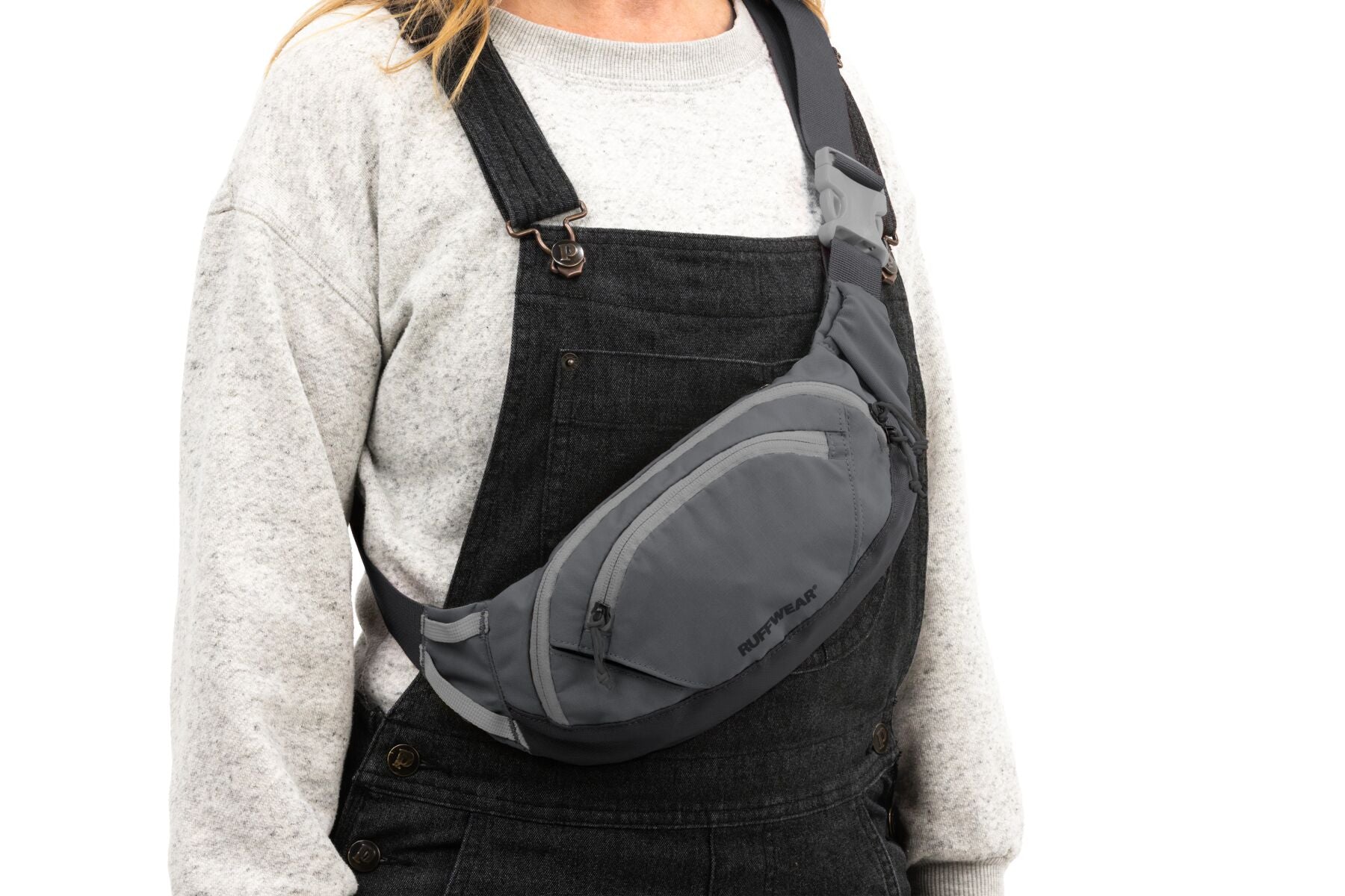 Home Trail® Hip Pack Gris Granito (Granite Gray) de Ruffwear - Cangurera para Humanos con Perros