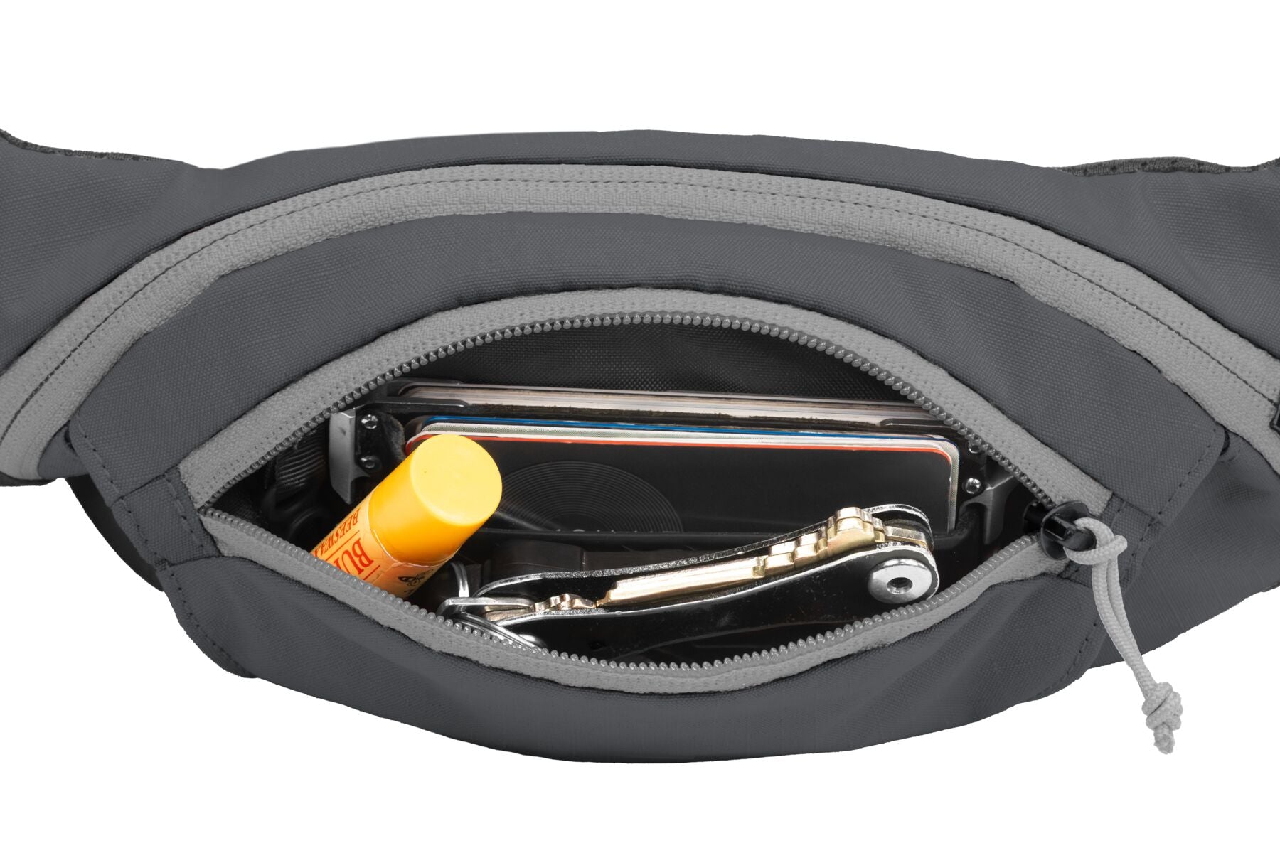 Home Trail® Hip Pack Gris Granito (Granite Gray) de Ruffwear - Cangurera para Humanos con Perros