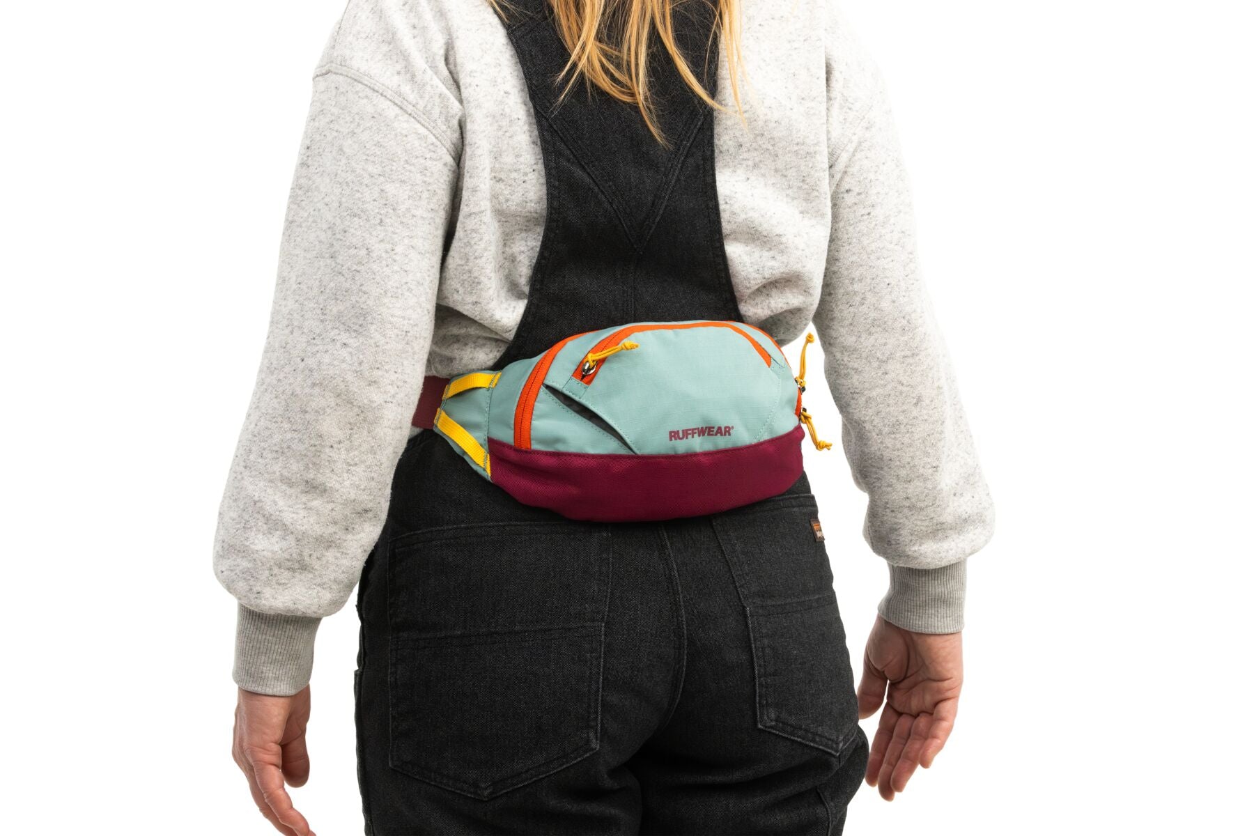 Home Trail® Hip Pack Verde Roca de Río (River Rock Green) de Ruffwear - Cangurera para Humanos con Perros